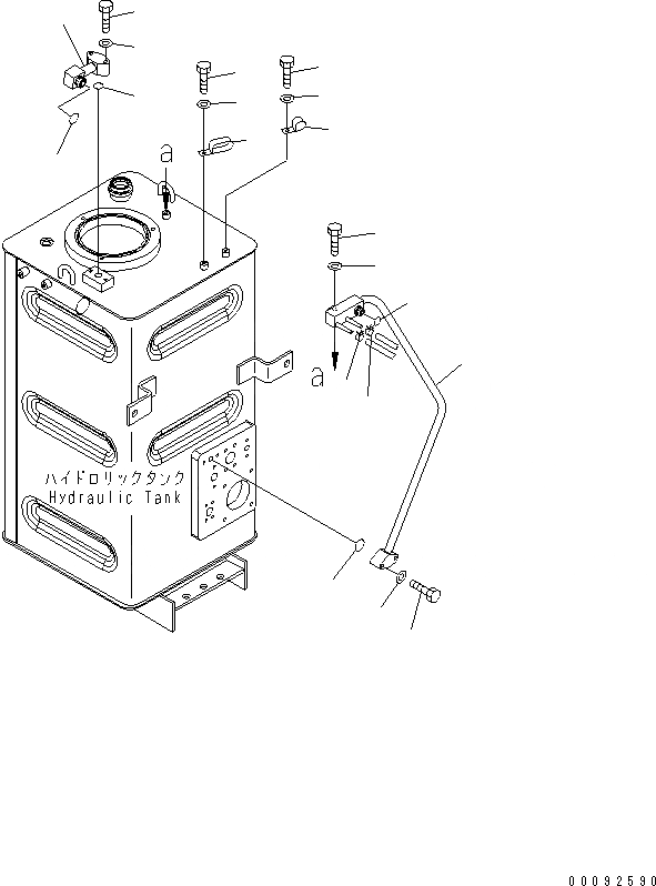 Схема запчастей Komatsu WA470-5 - ГИДР. БАК. (ВЕРХН. ТРУБЫ) ГИДРАВЛИКА