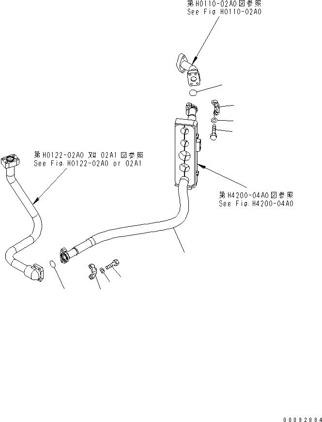 Схема запчастей Komatsu WA470-5 - ГИДРОЛИНИЯ (ОХЛАЖДЕНИЕ СИСТЕМЫ ПОВОРОТА) ГИДРАВЛИКА