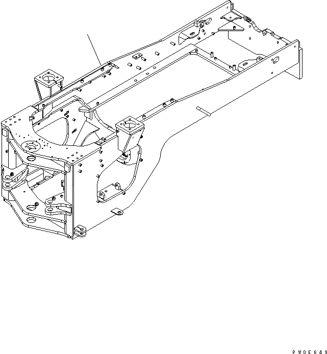 Схема запчастей Komatsu WA470-5 - ЗАДН. РАМА (ДЛЯ АВТОМАТИЧ. СМАЗ.) ОСНОВНАЯ РАМА И ЕЕ ЧАСТИ