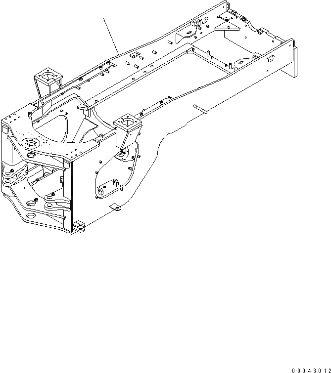 Схема запчастей Komatsu WA470-5 - ЗАДН. РАМА (ДЛЯ ТОРМОЗ. ОХЛАЖД-Е И СИЛОВАЯ ПЕРЕДАЧА GAURD) ОСНОВНАЯ РАМА И ЕЕ ЧАСТИ