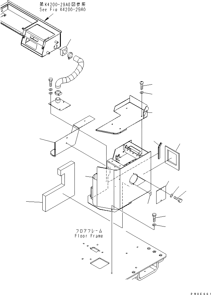Схема запчастей Komatsu WA470-5 - ОСНОВН. КОНСТРУКЦИЯ (КОНСОЛЬ) (ЛЕВ.) (TRAY) (ДЛЯ E.P.C РЫЧАГ¤ ДЖОЙСТИК) КАБИНА ОПЕРАТОРА И СИСТЕМА УПРАВЛЕНИЯ