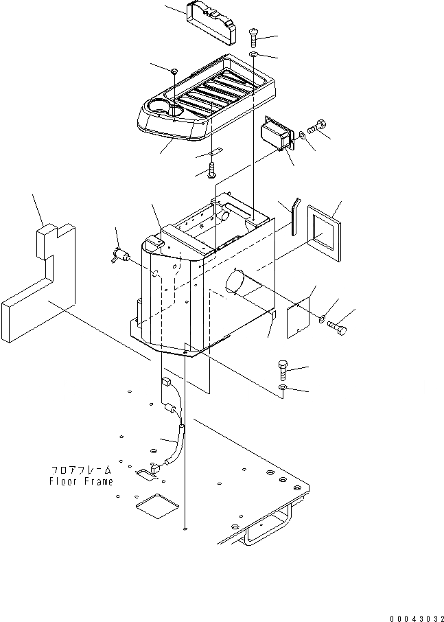 Схема запчастей Komatsu WA470-5 - ОСНОВН. КОНСТРУКЦИЯ (КОНСОЛЬ) (ЛЕВ.) (TRAY) (КРОМЕ ЯПОН.) (БЕЗ КОНДИЦ. ВОЗДУХА) КАБИНА ОПЕРАТОРА И СИСТЕМА УПРАВЛЕНИЯ