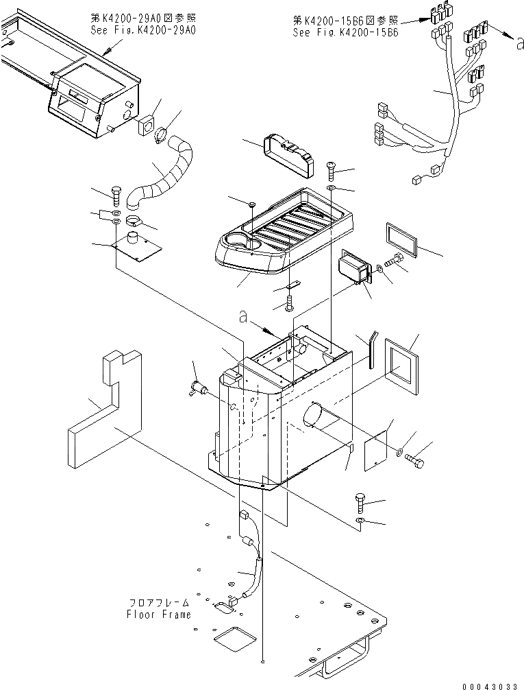Схема запчастей Komatsu WA470-5 - ОСНОВН. КОНСТРУКЦИЯ (КОНСОЛЬ) (ЛЕВ.) (TRAY) (ДЛЯ АВТОМАТИЧ. КОНДИЦ. ВОЗДУХА) КАБИНА ОПЕРАТОРА И СИСТЕМА УПРАВЛЕНИЯ