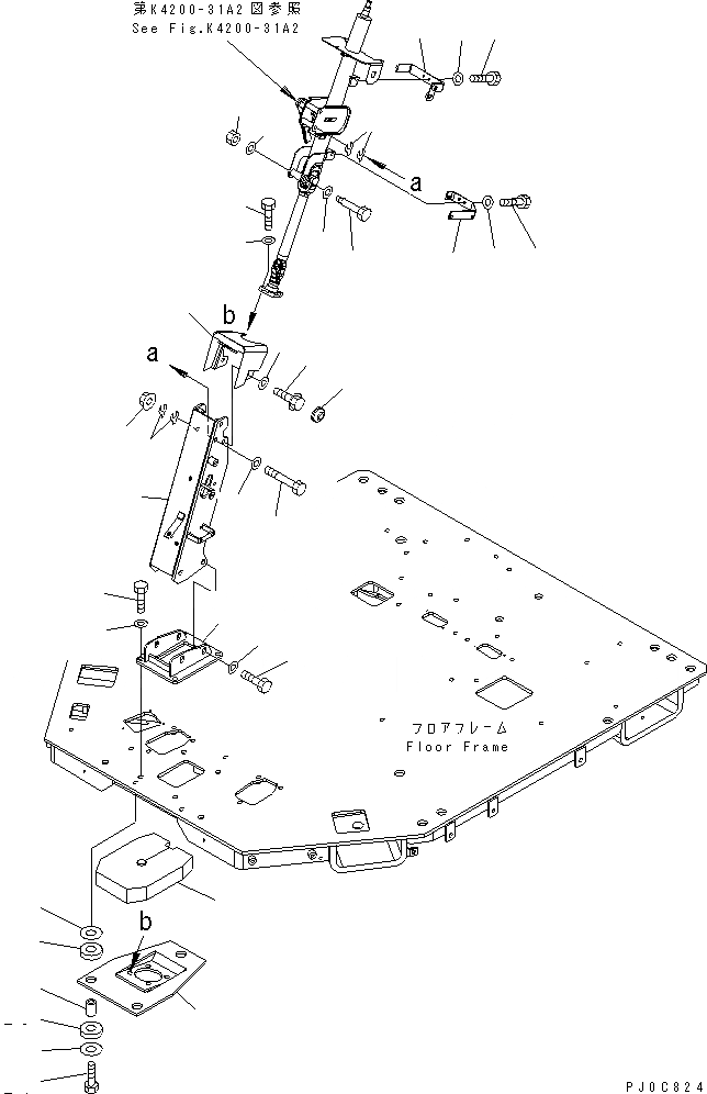 Схема запчастей Komatsu WA470-5 - РУЛЕВОЕ КОЛЕСО И РУЛЕВ. КОЛОНКА (КРЕПЛЕНИЕ) (ДЛЯ ORBITROL РУЛЕВ. УПРАВЛЕНИЕ)(№7-8) КАБИНА ОПЕРАТОРА И СИСТЕМА УПРАВЛЕНИЯ
