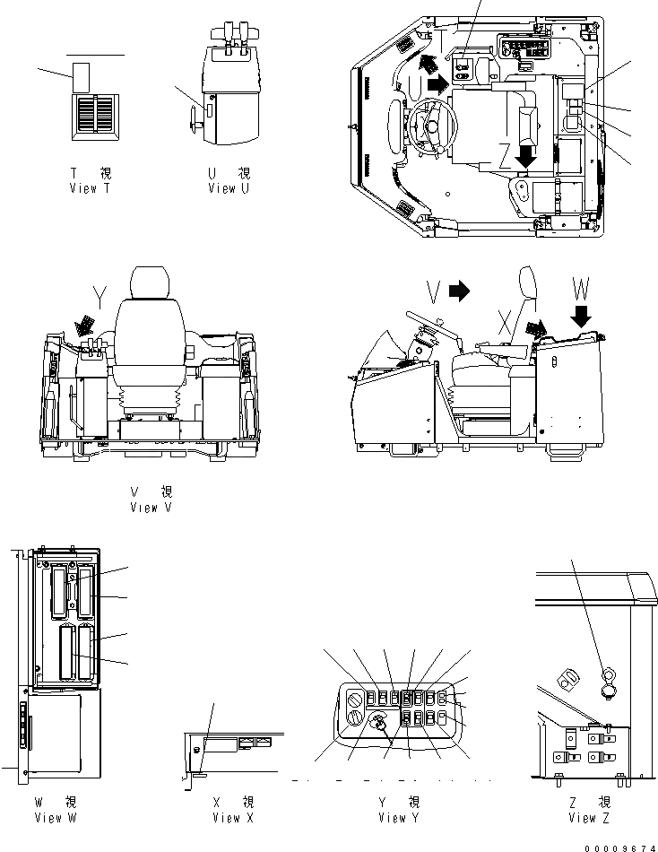 Схема запчастей Komatsu WA470-5 - ПОЛ ТАБЛИЧКИ (ТУРЦИЯ) КАБИНА ОПЕРАТОРА И СИСТЕМА УПРАВЛЕНИЯ