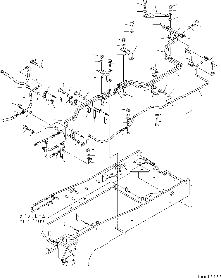 Схема запчастей Komatsu WA470-5 - УПРАВЛ-Е ТОРМОЗОМ (ЗАДН. МОСТ ТРУБЫ) (ДЛЯ ТОРМОЗ. ОХЛАЖД-Е) КАБИНА ОПЕРАТОРА И СИСТЕМА УПРАВЛЕНИЯ