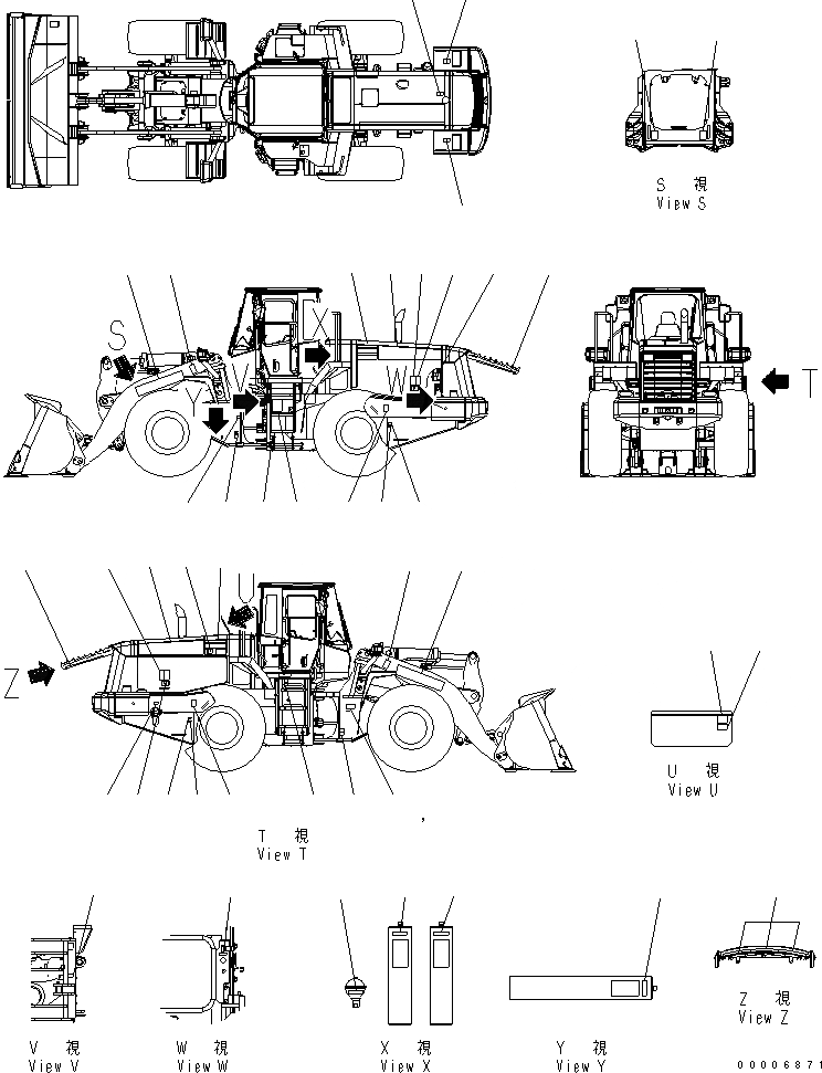 Схема запчастей Komatsu WA470-5 - МАРКИРОВКА (АРАБСК.)(№7-8) МАРКИРОВКА