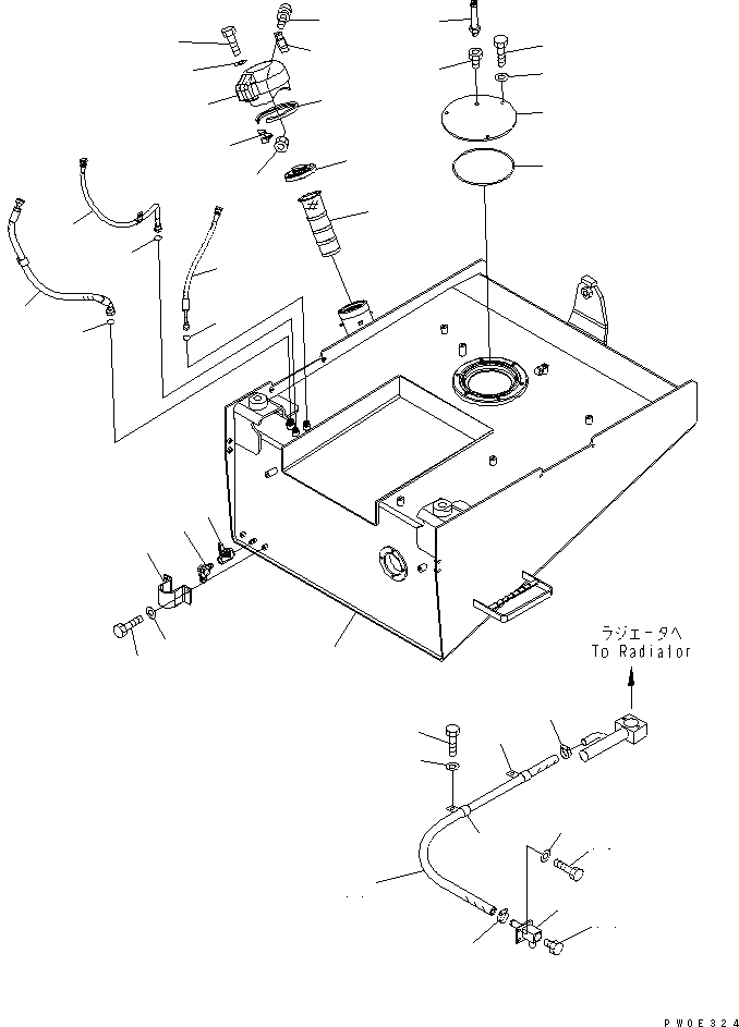 Схема запчастей Komatsu WA470-5 - ТОПЛИВН. БАК. (ДЛЯ LOG ВИЛЫ) ТОПЛИВН. БАК. AND КОМПОНЕНТЫ