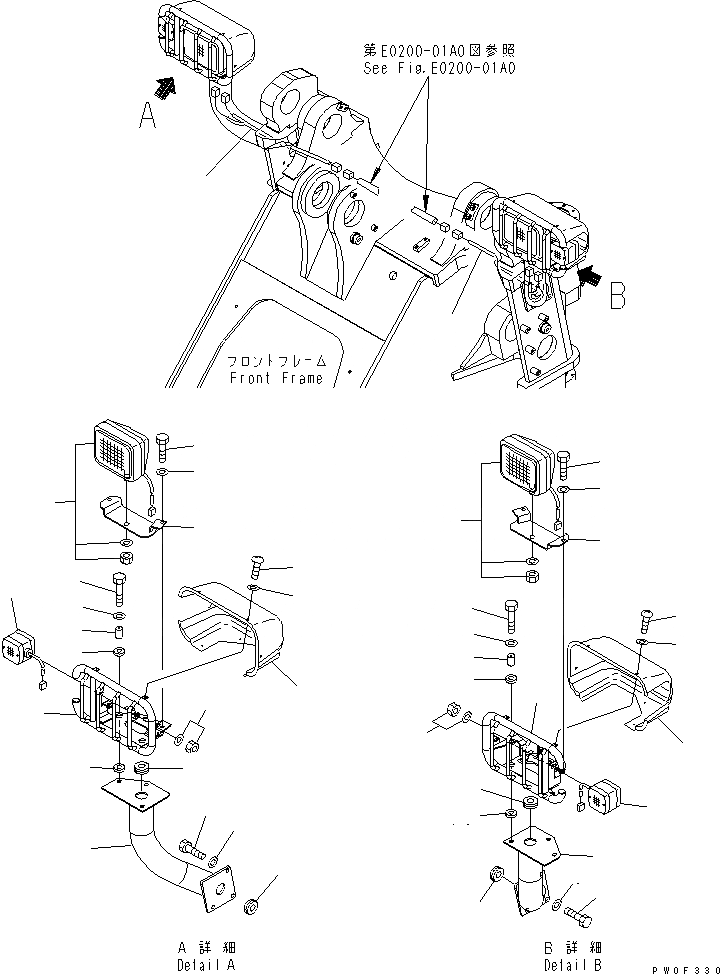 Схема запчастей Komatsu WA470-5 - ГОЛОВНОЕ ОСВЕЩЕНИЕ (ТУННЕЛЬН. СПЕЦ-Я.) ЭЛЕКТРИКА
