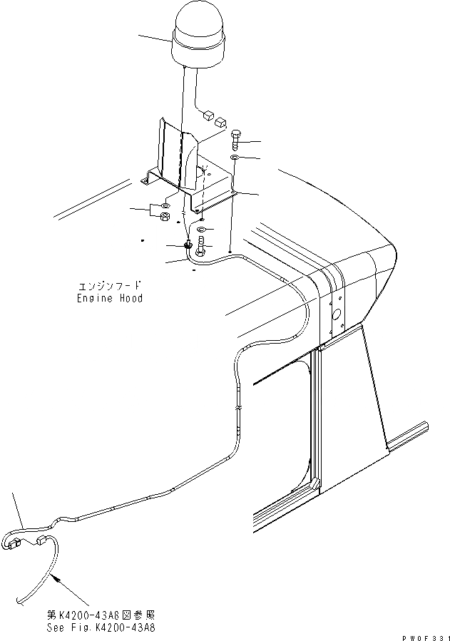 Схема запчастей Komatsu WA470-5 - ПРОБЛЕСК. МАЯК (ТУННЕЛЬН. СПЕЦ-Я.) ЭЛЕКТРИКА