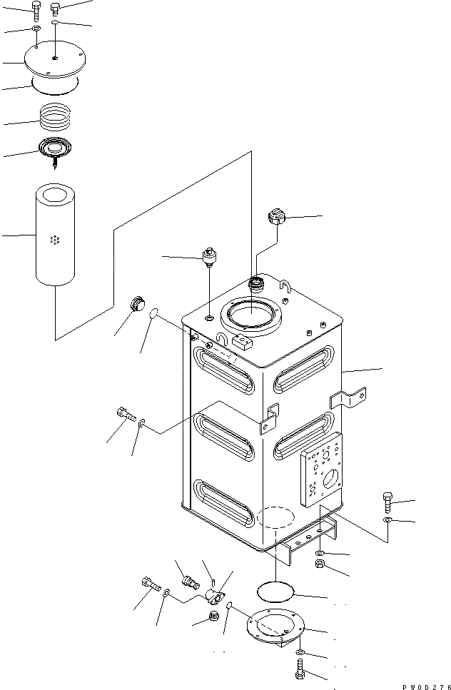 Схема запчастей Komatsu WA470-5 - ГИДР. БАК. (ТУННЕЛЬН. СПЕЦ-Я.) ГИДРАВЛИКА