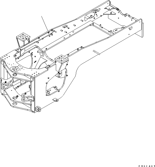 Схема запчастей Komatsu WA470-5 - ЗАДН. РАМА (ДЛЯ NOISE UPPRESSION СПЕЦ-Я. И СИЛОВАЯ ПЕРЕДАЧА НИЖН. ЗАЩИТА) ОСНОВНАЯ РАМА И ЕЕ ЧАСТИ