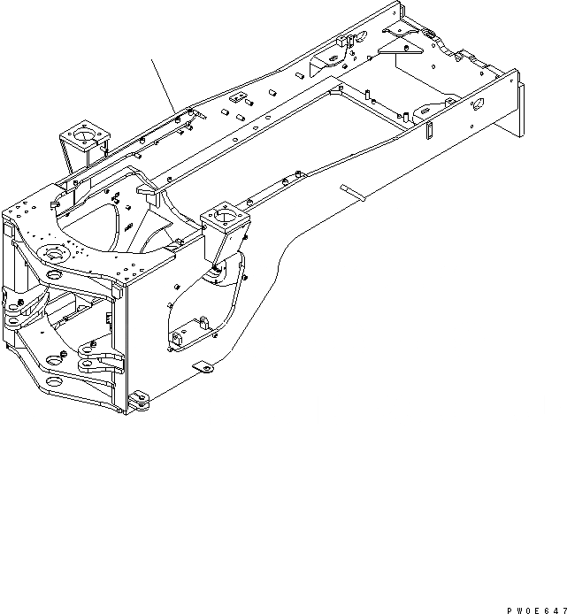 Схема запчастей Komatsu WA470-5 - ЗАДН. РАМА (ДЛЯ ШУМОПОДАВЛ. СПЕЦ-ЯAND ПОЛН. КРЫЛО) ОСНОВНАЯ РАМА И ЕЕ ЧАСТИ