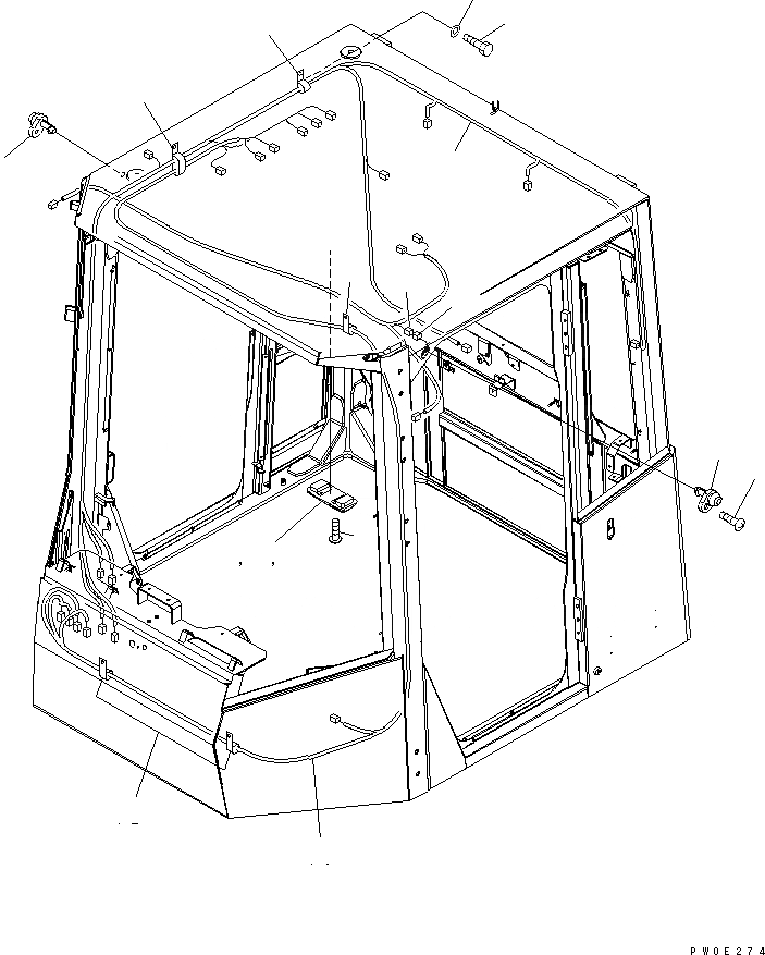 Схема запчастей Komatsu WA470-5 - КАБИНА ROPS (ОСВЕЩЕНИЕ) (ДЛЯ АВТОМАТИЧ. A/C) КАБИНА ОПЕРАТОРА И СИСТЕМА УПРАВЛЕНИЯ