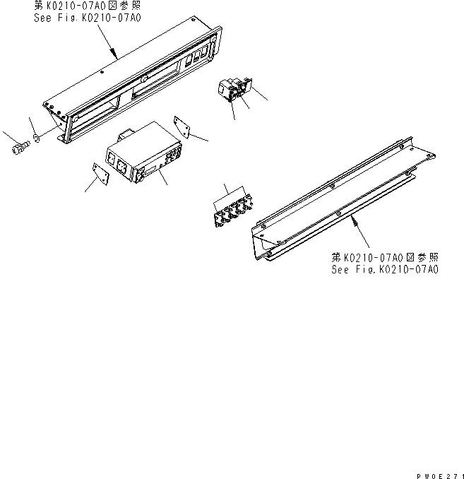 Схема запчастей Komatsu WA470-5 - КАБИНА ROPS (РАДИО) (ДЛЯ ПРОБЛЕСК. МАЯК) КАБИНА ОПЕРАТОРА И СИСТЕМА УПРАВЛЕНИЯ