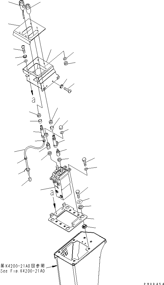 Схема запчастей Komatsu WA470-5 - ОСНОВН. КОНСТРУКЦИЯ (УПРАВЛЕНИЕ ПОГРУЗКОЙ) (РЫЧАГ) КАБИНА ОПЕРАТОРА И СИСТЕМА УПРАВЛЕНИЯ