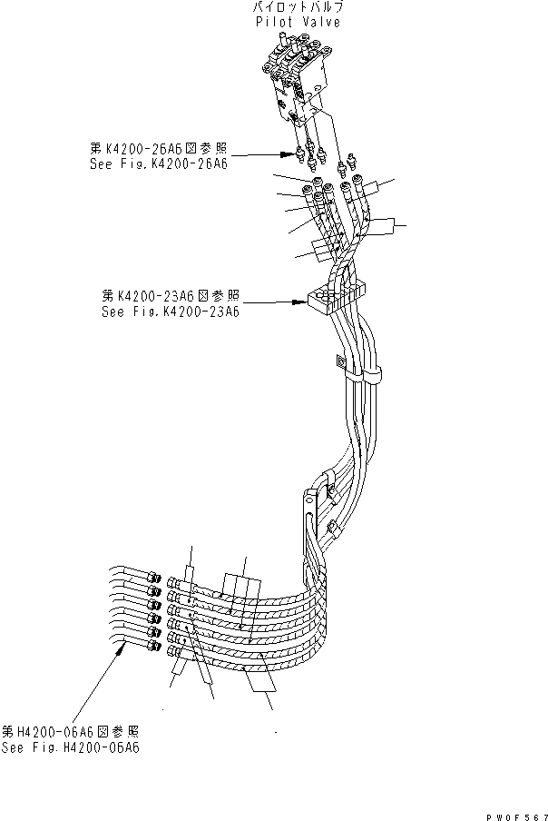 Схема запчастей Komatsu WA470-5 - ОСНОВН. КОНСТРУКЦИЯ (P.P.C ТРУБЫ) (ДЛЯ 3-Х СЕКЦИОНН. КЛАПАН) КАБИНА ОПЕРАТОРА И СИСТЕМА УПРАВЛЕНИЯ