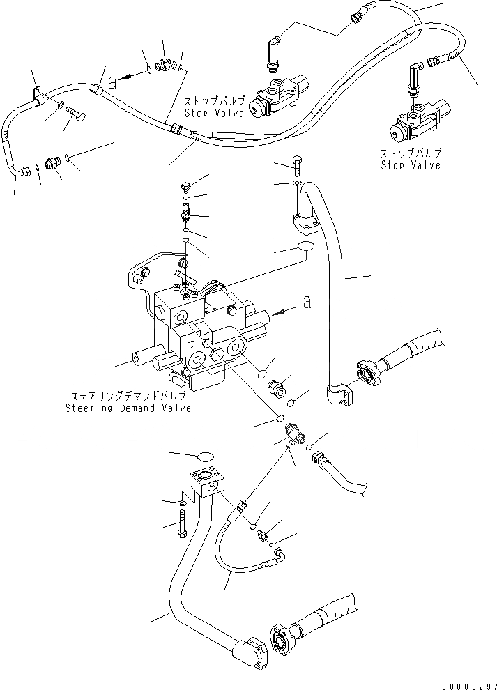Схема запчастей Komatsu WA470-6 - РУЛЕВ. УПРАВЛЕНИЕ ЗАПРАШИВАЮЩ. КЛАПАН (ГИДРАВЛИКА РУЛ. УПРАВЛЕНИЯ) (ДЛЯ ORBITROL РУЛЕВ. УПРАВЛЕНИЕ)(№8-) ГИДРАВЛИКА