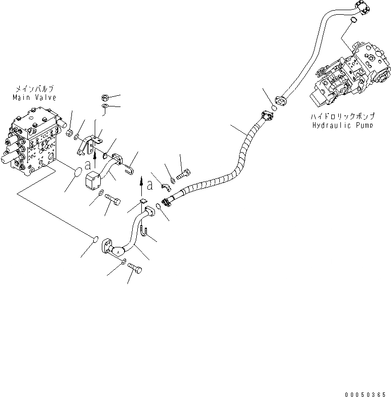 Схема запчастей Komatsu WA470-6 - ГИДРОЛИНИЯ (ЛИНИЯ ПОДАЧИ)(№8-) ГИДРАВЛИКА
