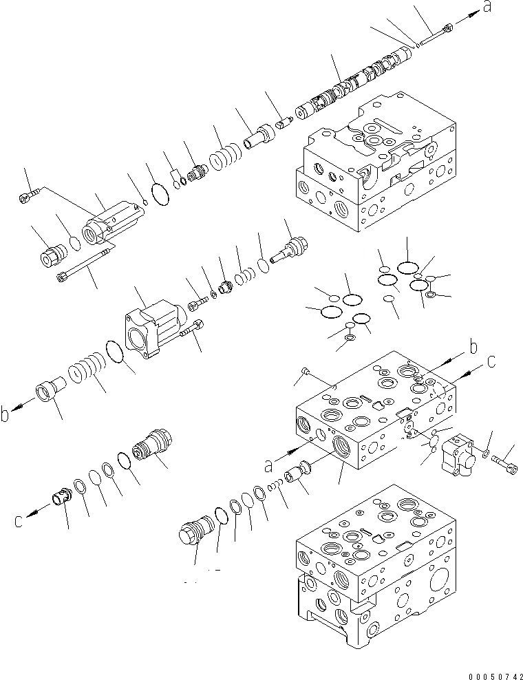 Схема запчастей Komatsu WA470-6 - ОСНОВН. КЛАПАН (2-Х СЕКЦИОНН.) (ECSS LESS) (/8)(№8-) ОСНОВН. КОМПОНЕНТЫ И РЕМКОМПЛЕКТЫ