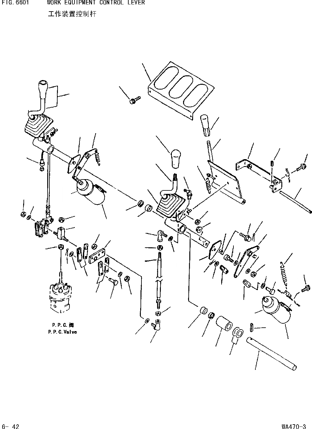 Схема запчастей Komatsu WA470-DZ-3 - РЫЧАГ УПРАВЛЕНИЯ РАБОЧИМ ОБОРУДОВАНИЕМ [УПРАВЛ-Е РАБОЧИМ ОБОРУДОВАНИЕМ]