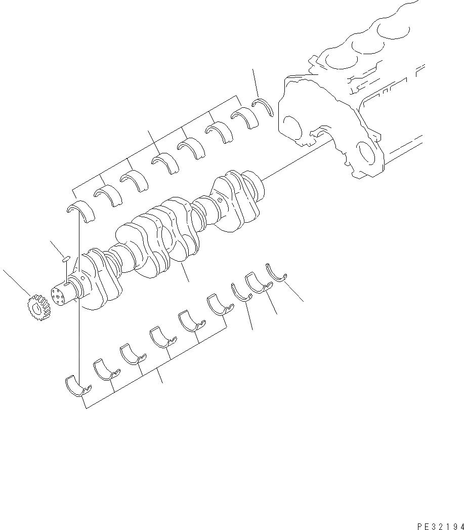 Схема запчастей Komatsu WA470-6 LC - КОЛЕНВАЛ AA ДВИГАТЕЛЬ