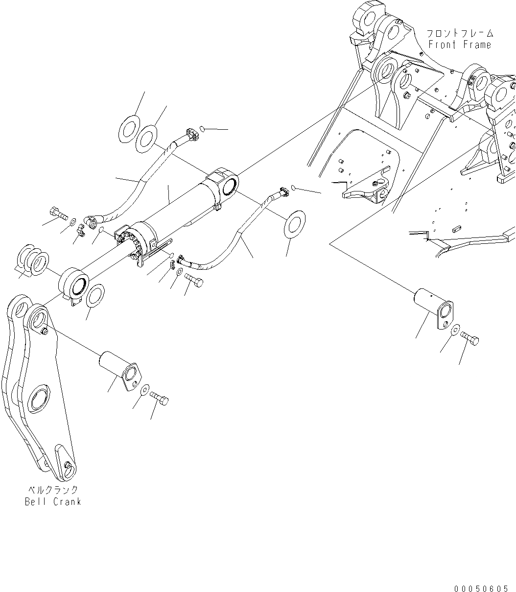 Схема запчастей Komatsu WA470-6 LC - ЦИЛИНДР КОВША (STD) T РАБОЧЕЕ ОБОРУДОВАНИЕ