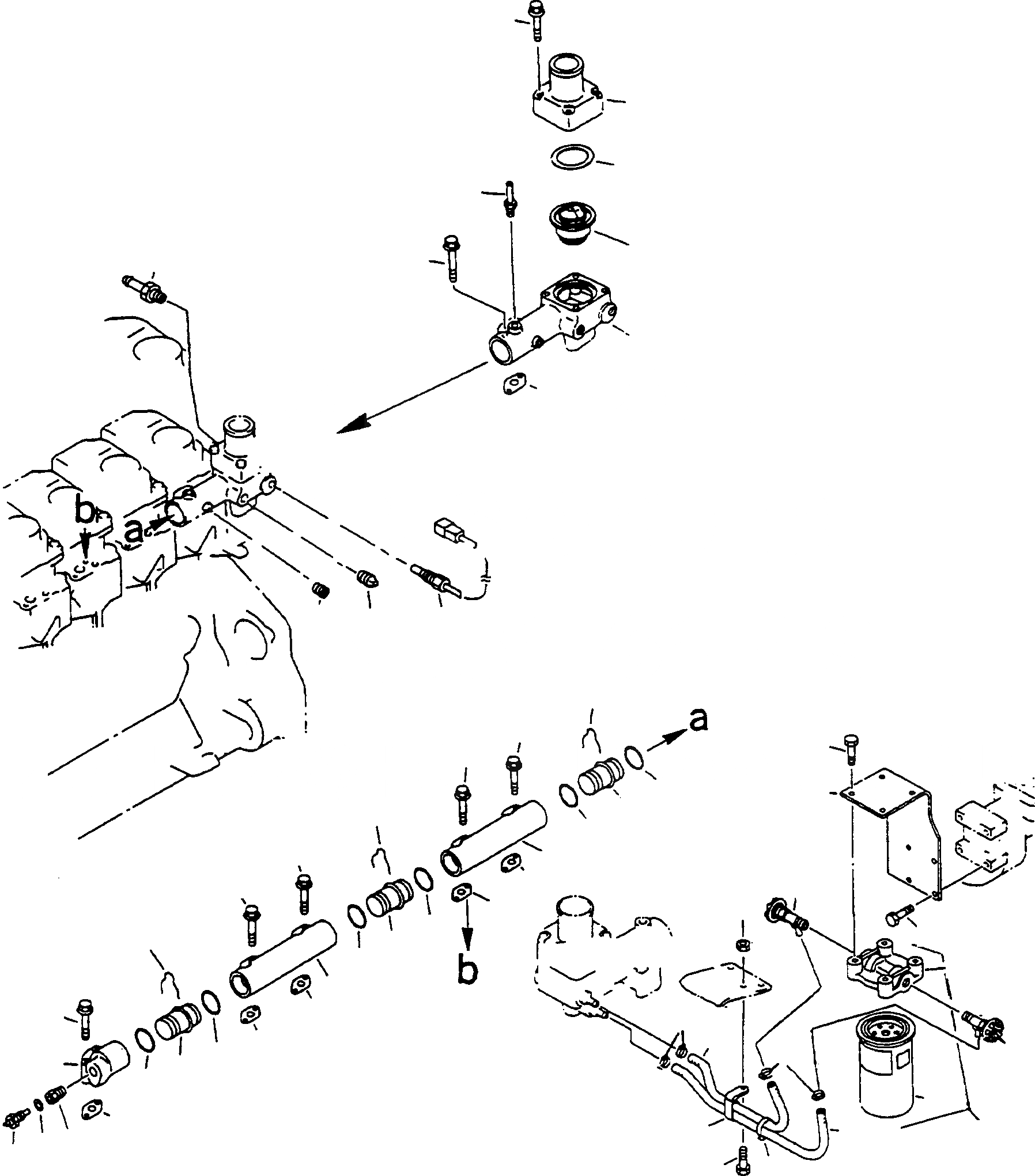 Схема запчастей Komatsu WA470-3 - СИСТЕМА ОХЛАЖДЕНИЯ ДВИГАТЕЛЬ, КРЕПЛЕНИЕ ДВИГАТЕЛЯ