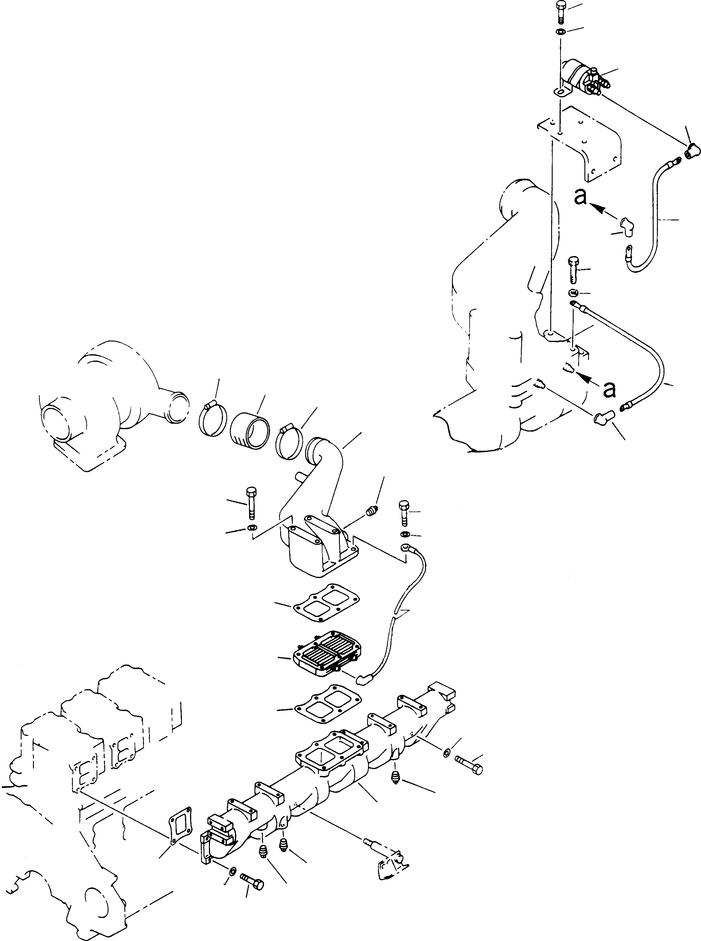 Схема запчастей Komatsu WA470-3 - INTAKE КОЛЛЕКТОР, ТУРБОНАГНЕТАТЕЛЬ ДВИГАТЕЛЬ, КРЕПЛЕНИЕ ДВИГАТЕЛЯ