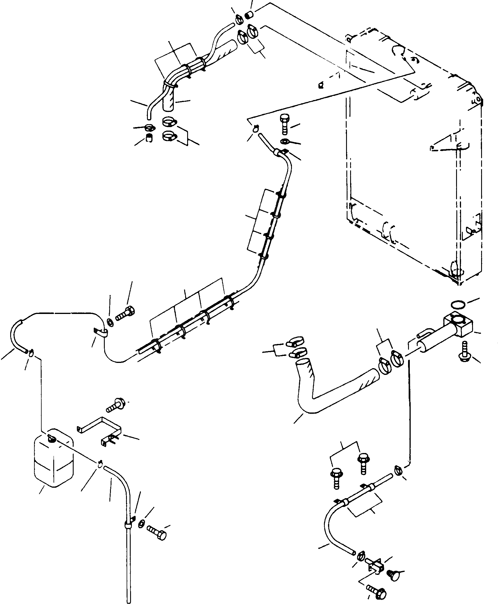 Схема запчастей Komatsu WA470-3 - ОХЛАЖД-Е ВОДН. PIPES СИСТЕМА ОХЛАЖДЕНИЯ