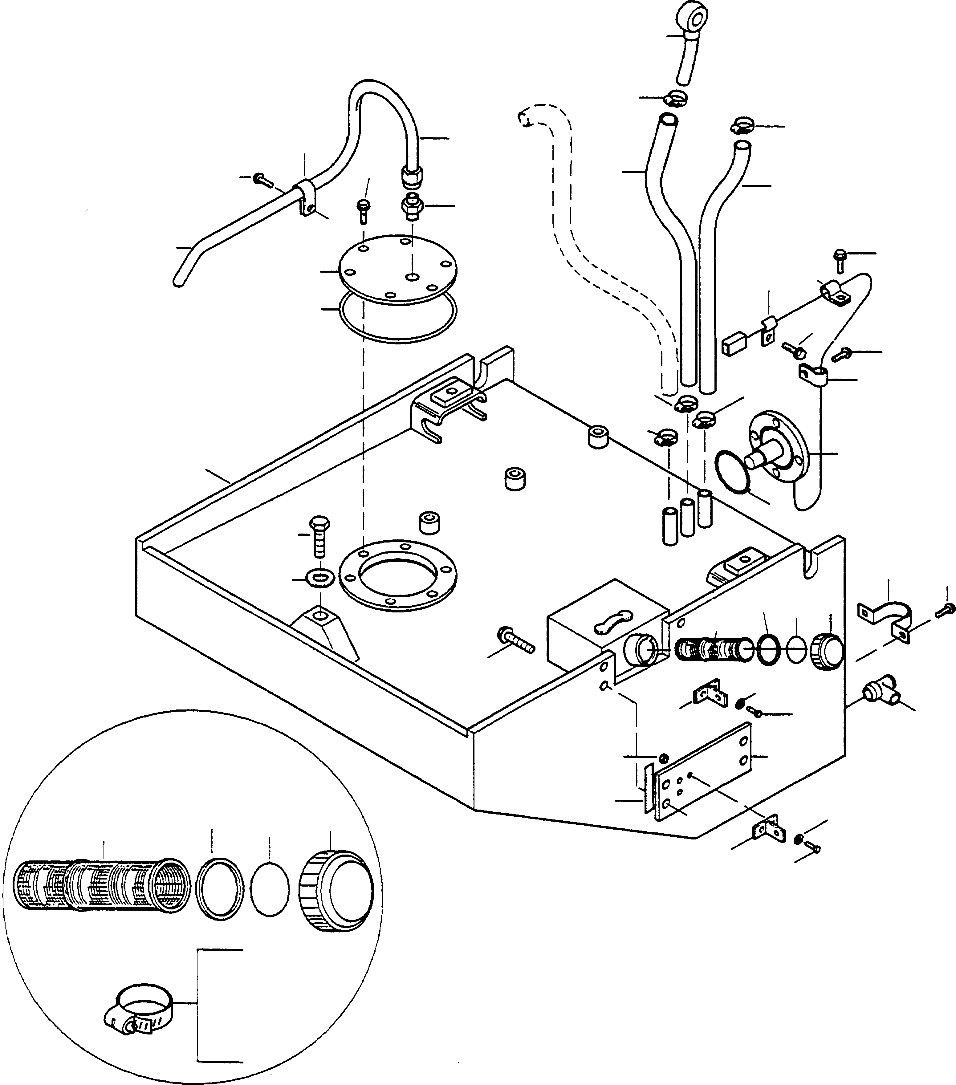 Схема запчастей Komatsu WA470-3 - ТОПЛИВН. СИСТЕМА, PRE ФИЛЬТР. ДВИГАТЕЛЬ, КРЕПЛЕНИЕ ДВИГАТЕЛЯ