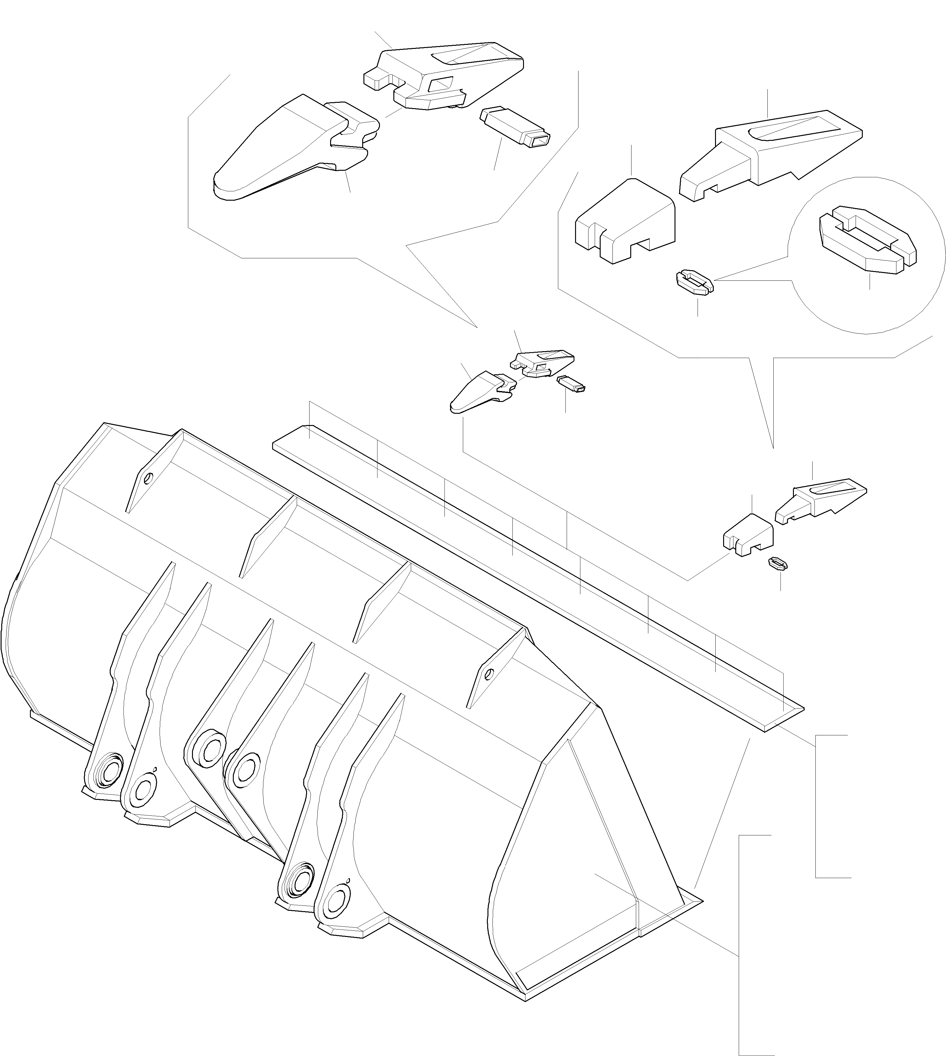 Схема запчастей Komatsu WA470-3 - КОВШ MM ОБОРУД-Е