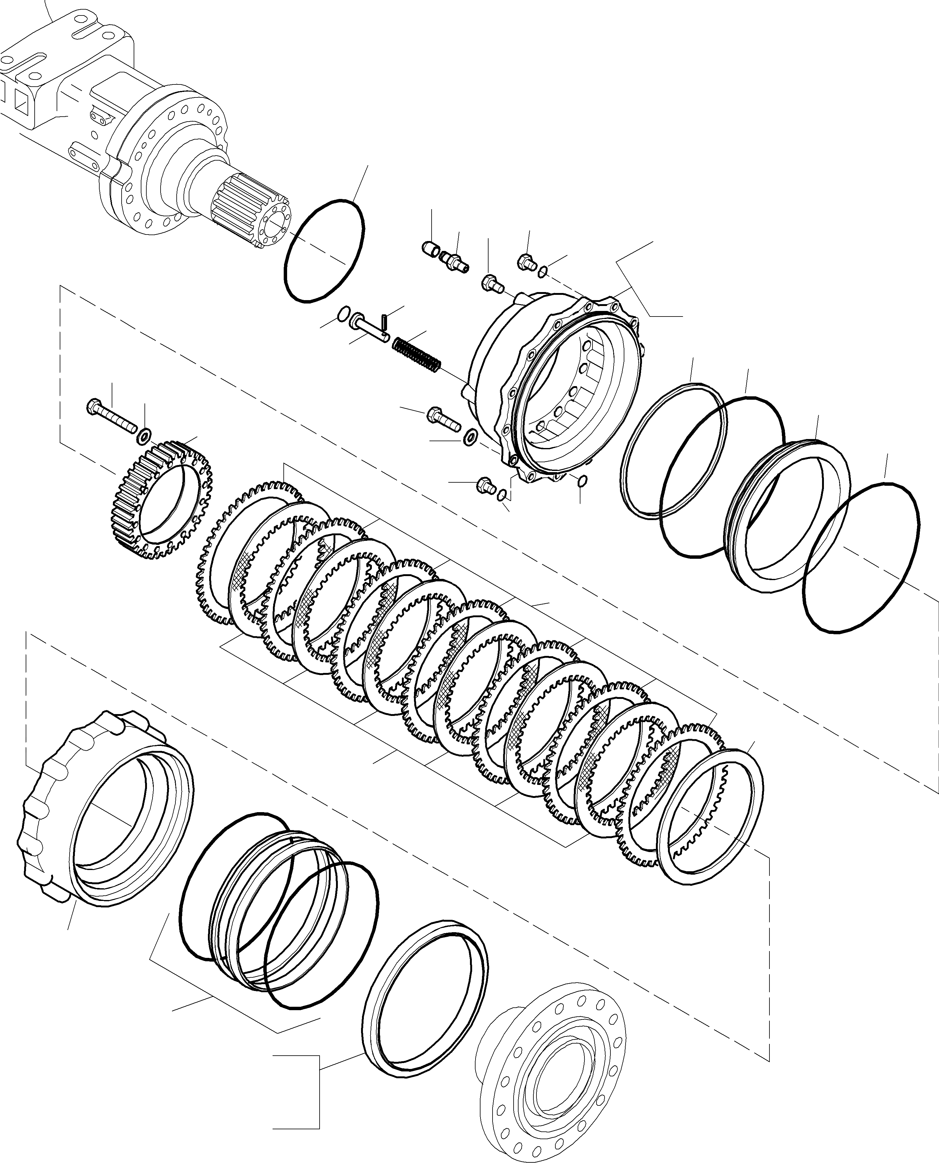 Схема запчастей Komatsu WA470-3 - ТОРМОЗ. 8 ПЕРЕДНИЙ МОСТ