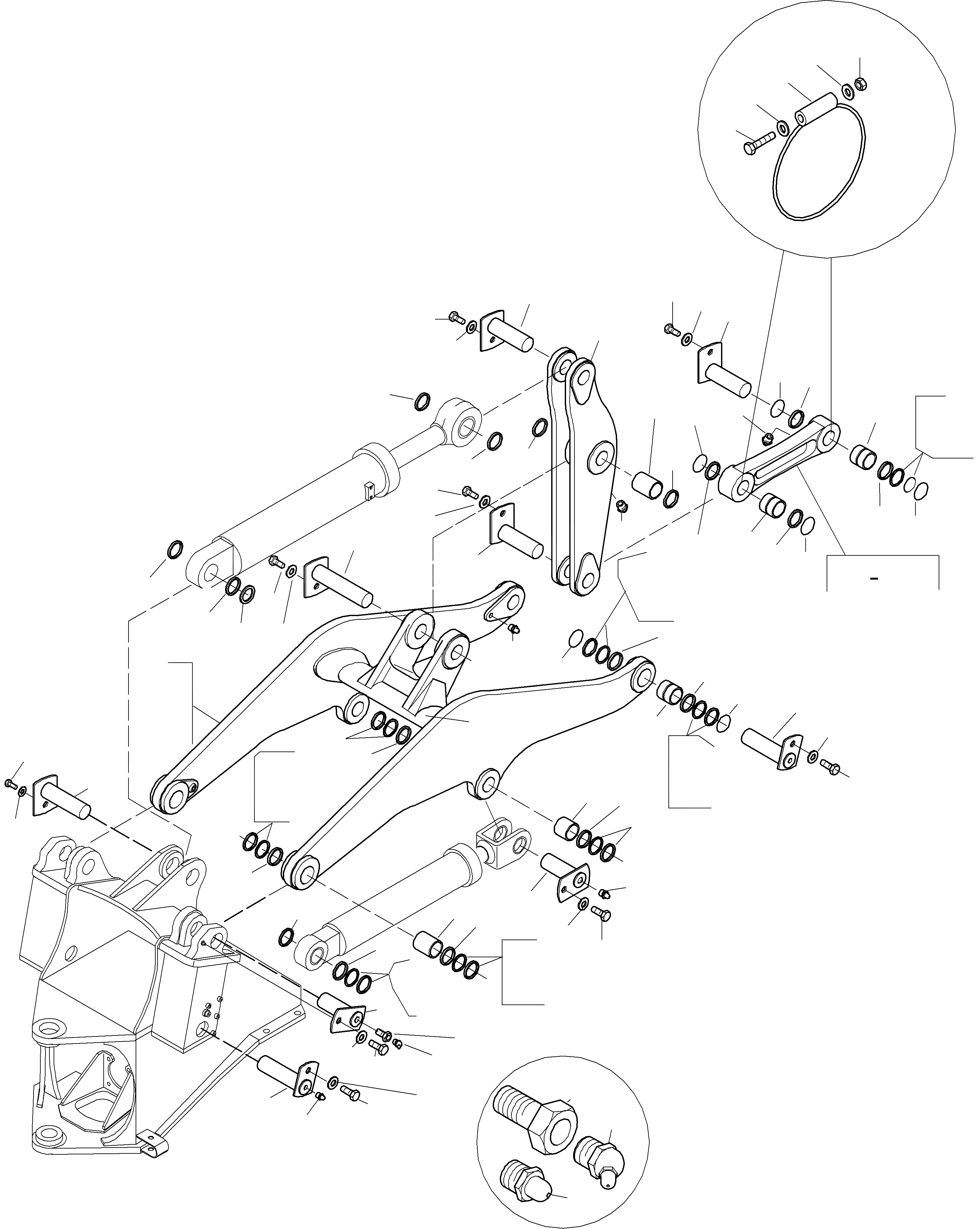 Схема запчастей Komatsu WA470-3 - СТРЕЛА СТРЕЛА, THRUST РАМА - РУКОЯТЬ