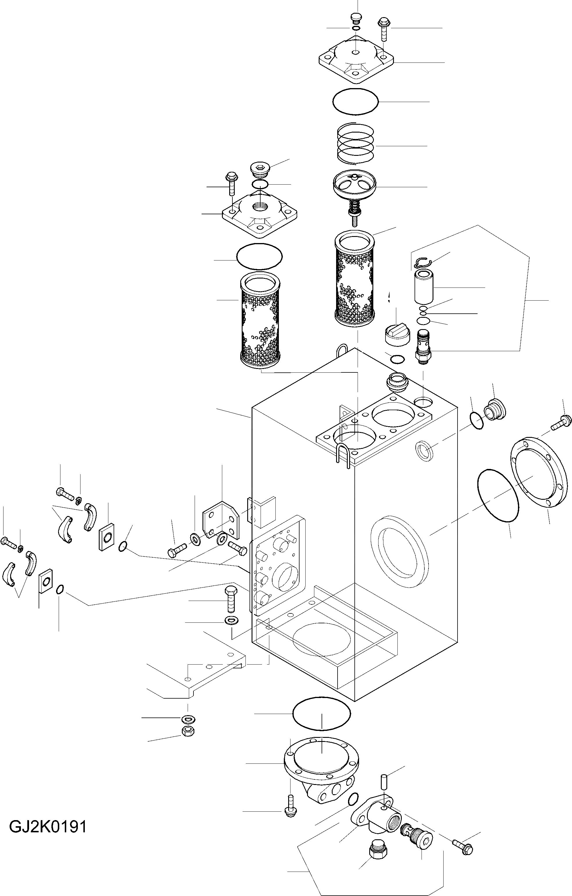 Схема запчастей Komatsu WA470-3 - МАСЛ. БАК ГИДРАВЛИКА