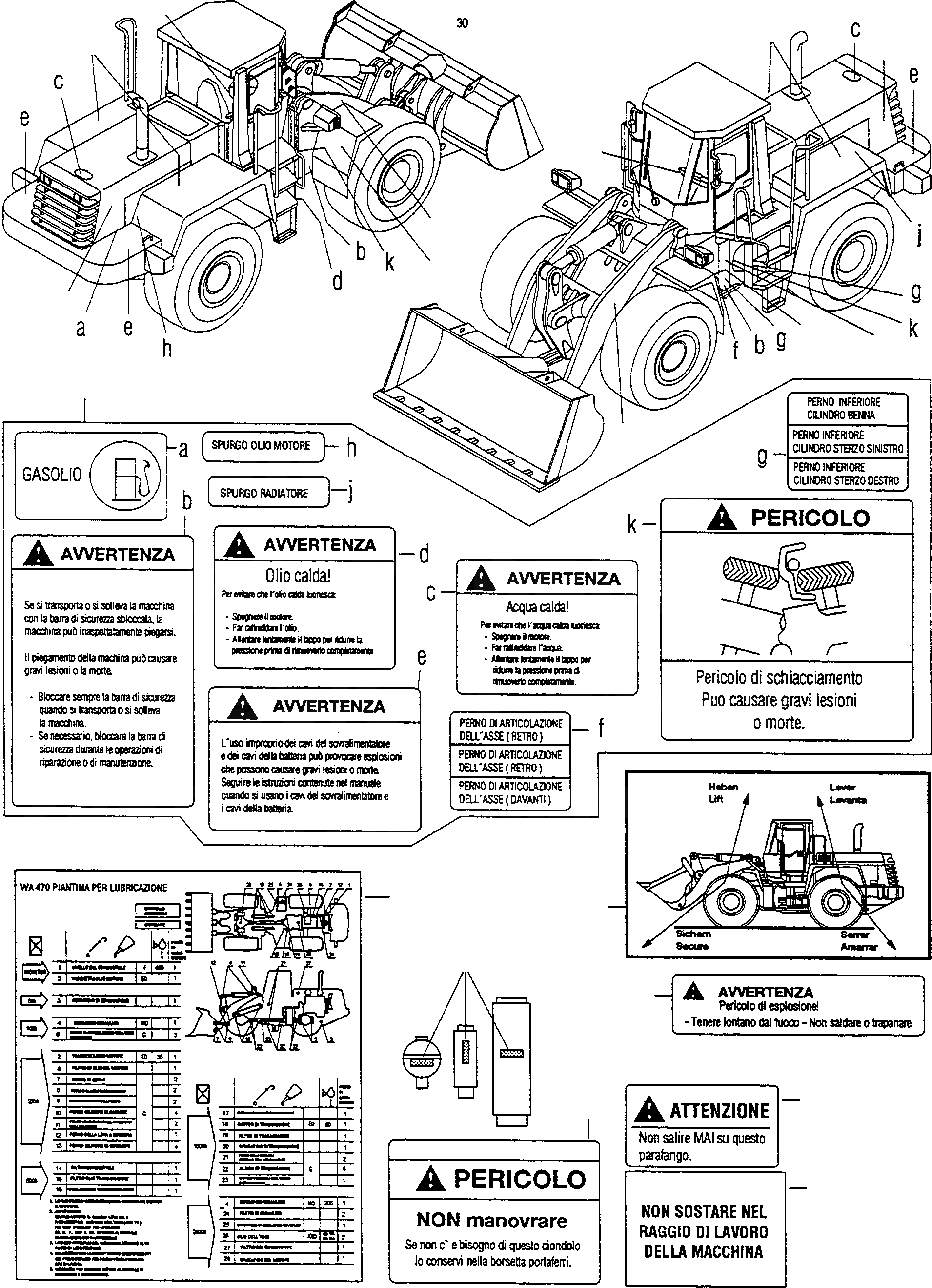 Схема запчастей Komatsu WA470-3 - ТАБЛИЧКИS, ИТАЛИЯ ИНСТРУМЕНТ, АКСЕССУАРЫ, БУКВЕНН.