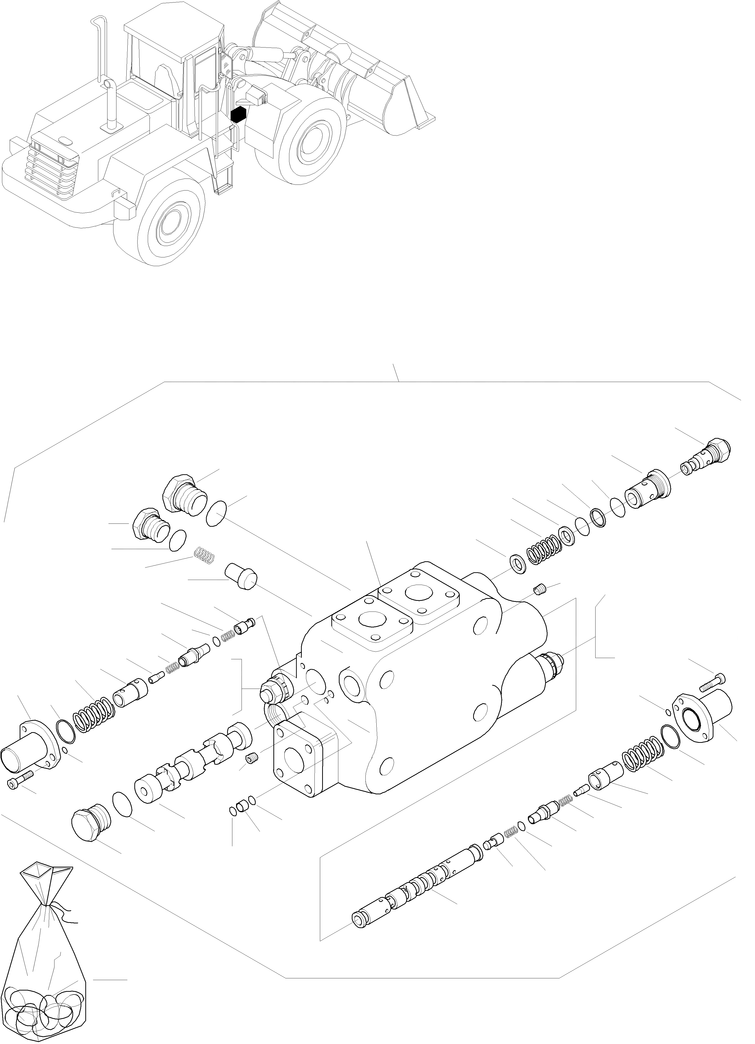 Схема запчастей Komatsu WA470-3 - ПРИОРИТЕТН. КЛАПАН 7 РУЛЕВ. УПРАВЛЕНИЕ