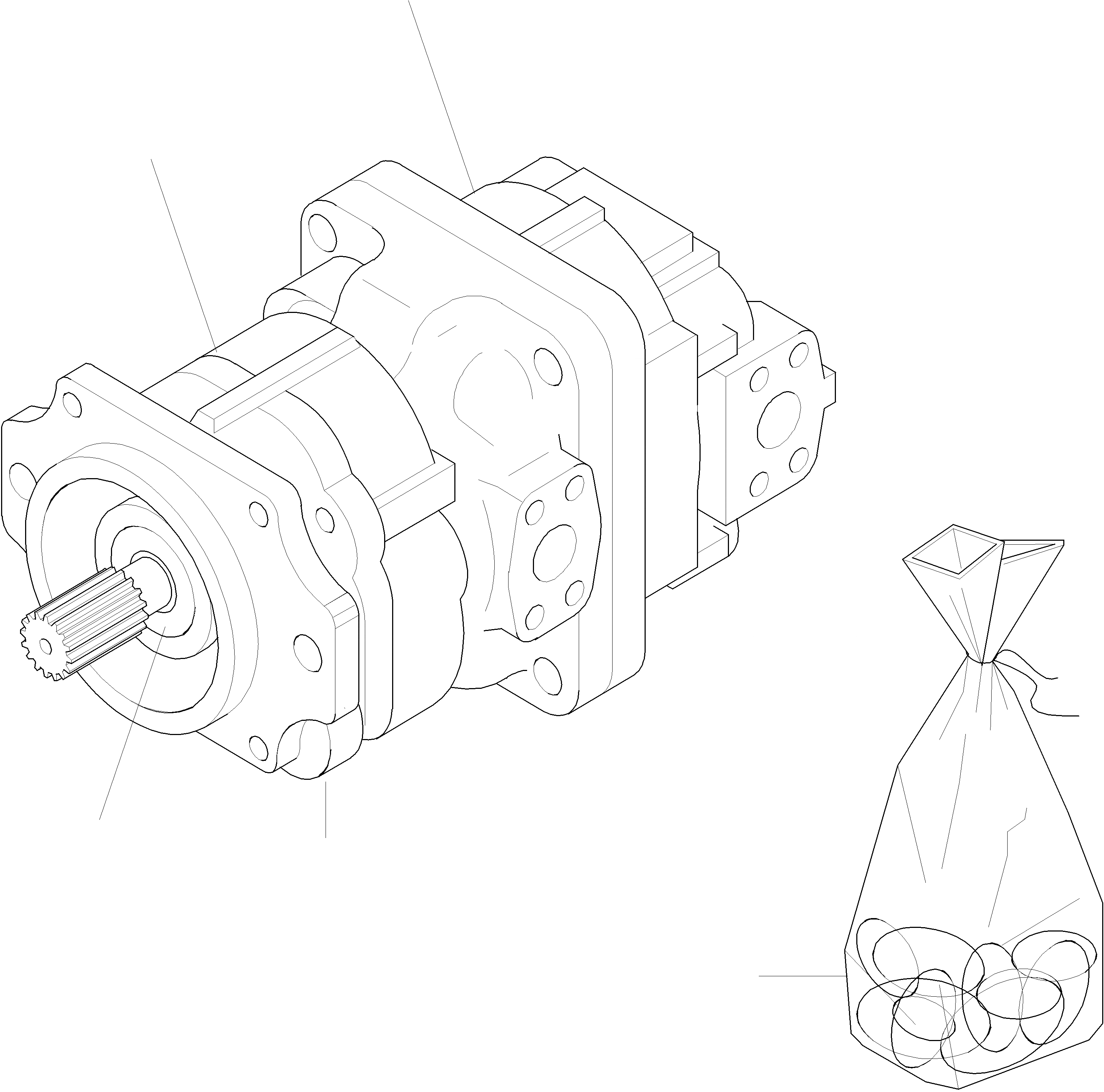 Схема запчастей Komatsu WA470-3 - НАСОС РУЛЕВ. УПРАВЛ-Я 7 РУЛЕВ. УПРАВЛЕНИЕ
