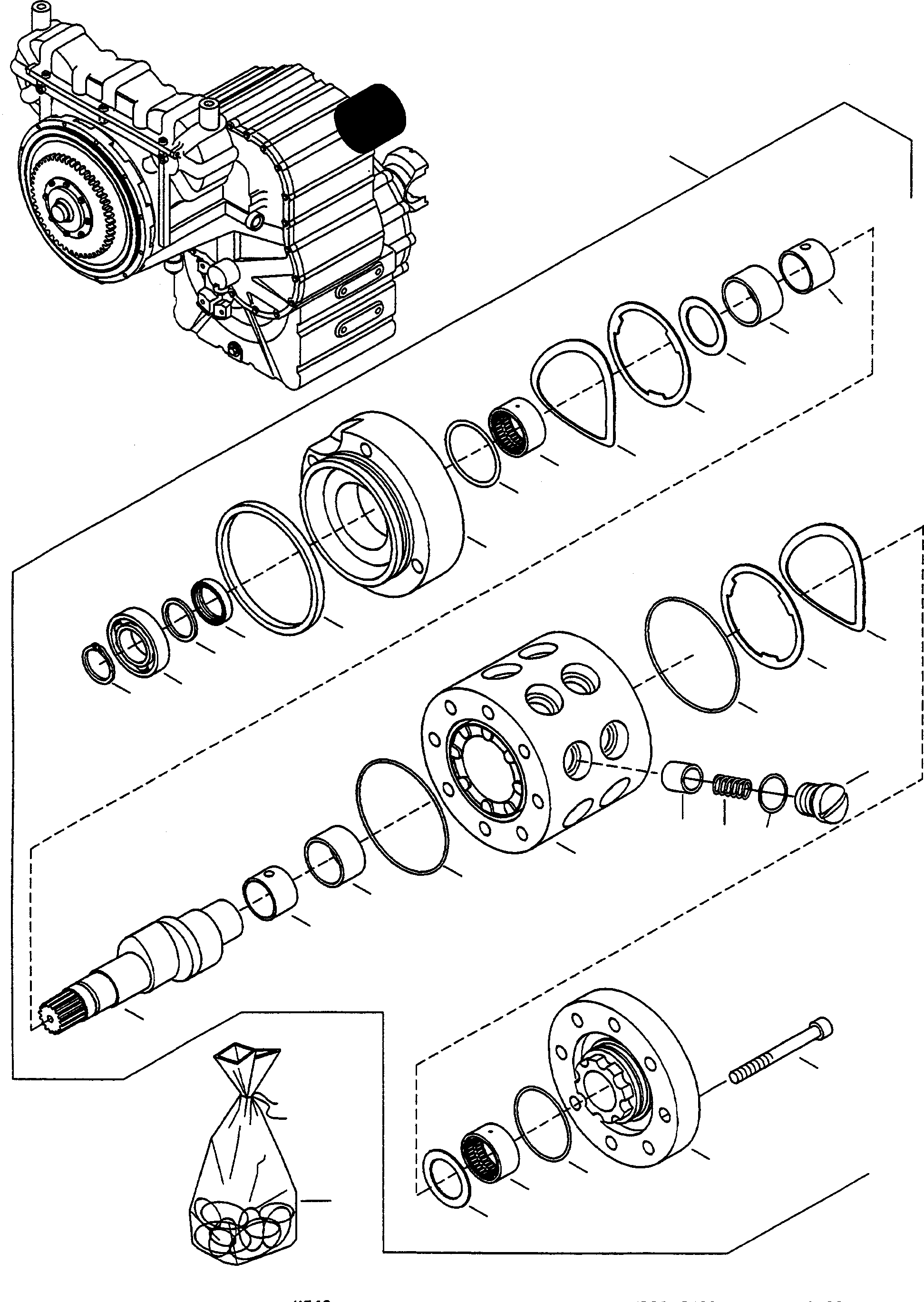 Схема запчастей Komatsu WA470-3 - ЭКСТРЕНН. НАСОС РУЛЕВ. УПРАВЛ-Я 7 РУЛЕВ. УПРАВЛЕНИЕ