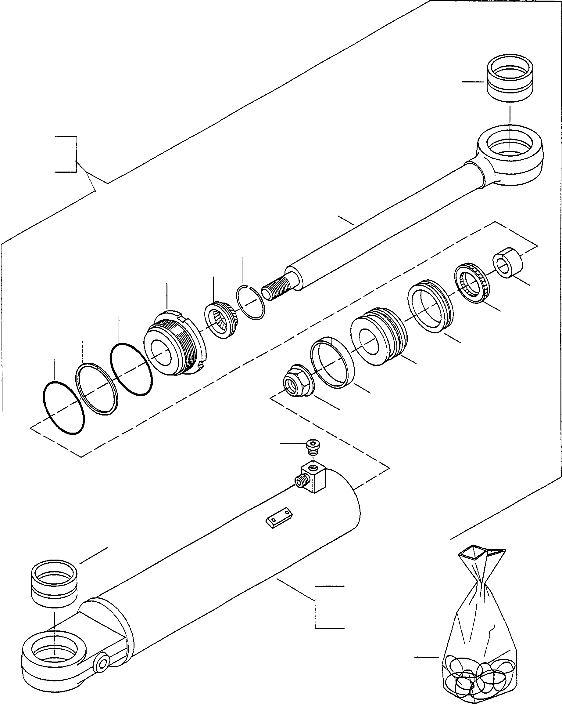 Схема запчастей Komatsu WA470-3 active - ЦИЛИНДР РУЛЕВ. УПР-Я 7 РУЛЕВ. УПРАВЛЕНИЕ