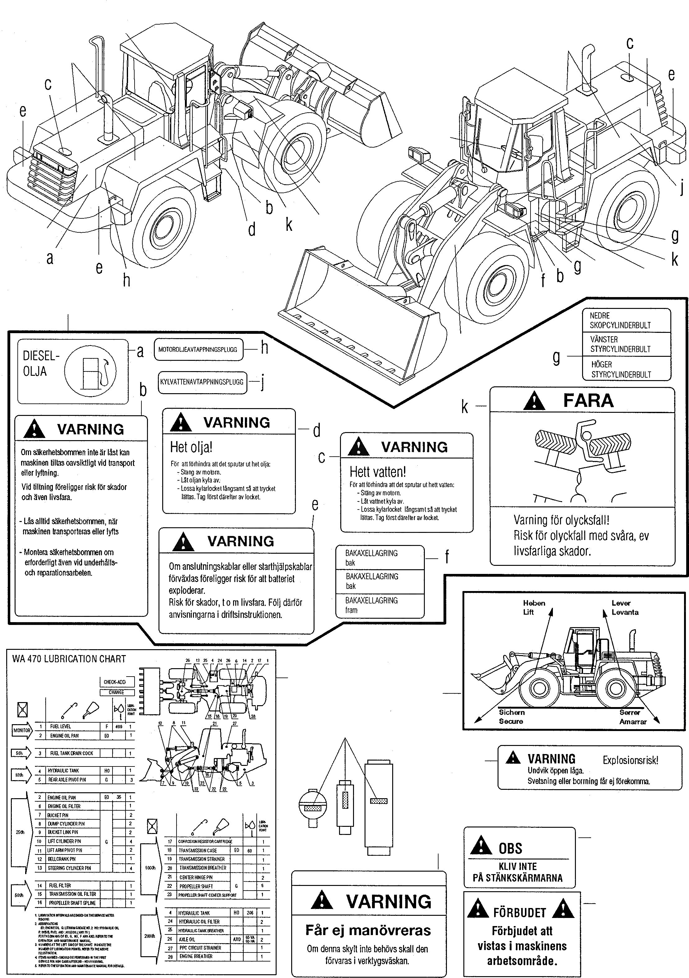 Схема запчастей Komatsu WA470-3 active - ТАБЛИЧКИS, SWEDISH ИНСТРУМЕНТ, АКСЕССУАРЫ, БУКВЕНН.