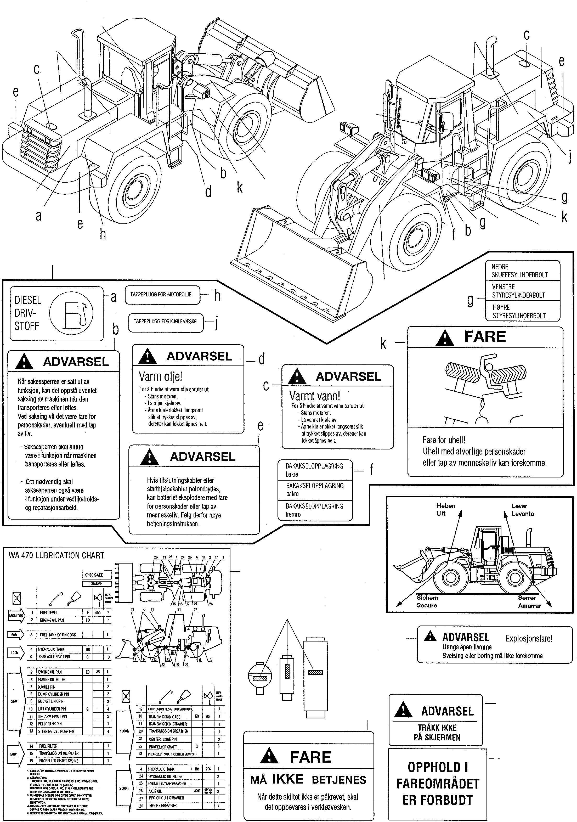 Схема запчастей Komatsu WA470-3 active - ТАБЛИЧКИS, NORWEGIAN ИНСТРУМЕНТ, АКСЕССУАРЫ, БУКВЕНН.