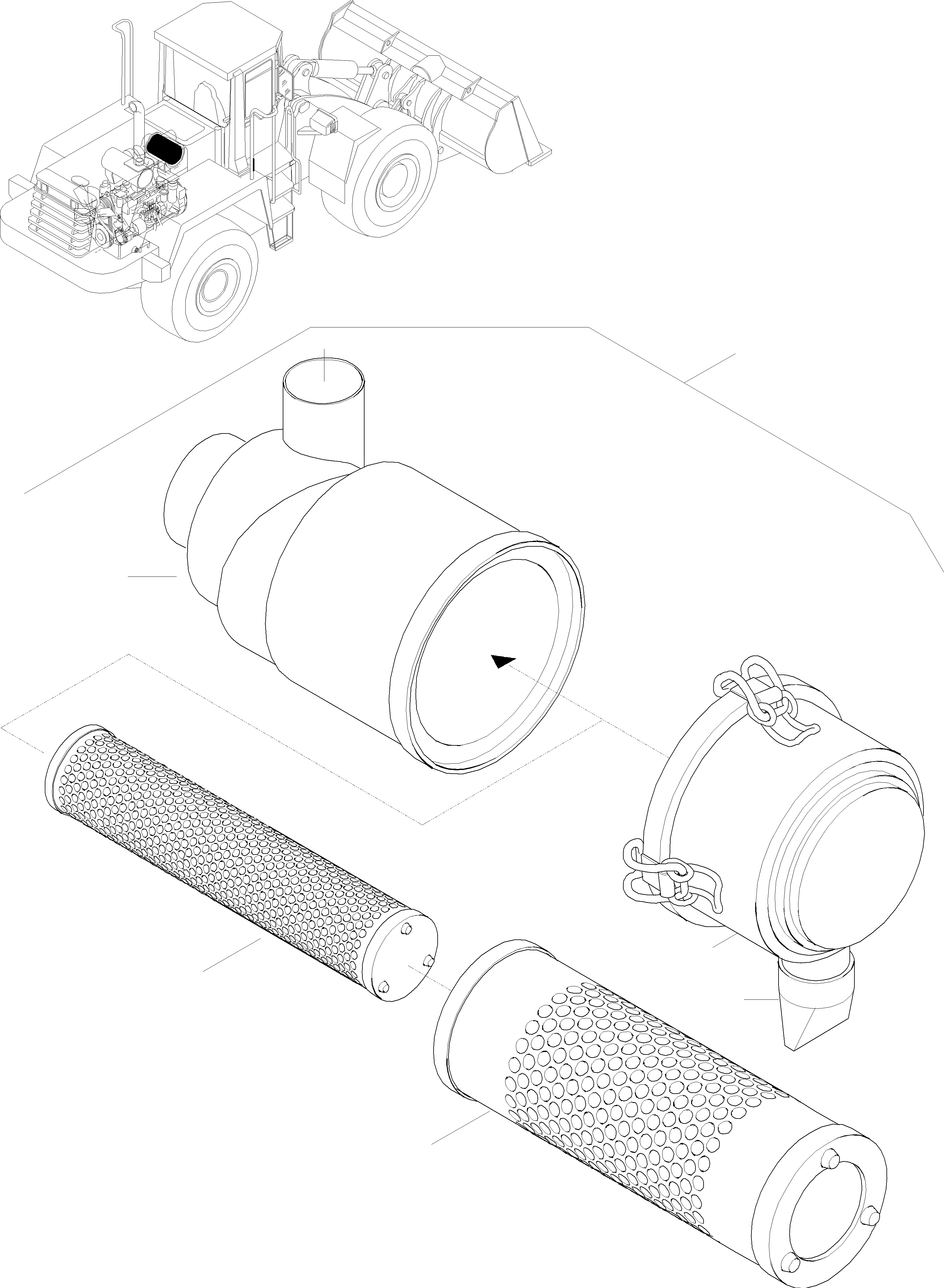 Схема запчастей Komatsu WA470-3 active - ВОЗДУХООЧИСТИТЕЛЬ ДВИГАТЕЛЬ, КРЕПЛЕНИЕ ДВИГАТЕЛЯ