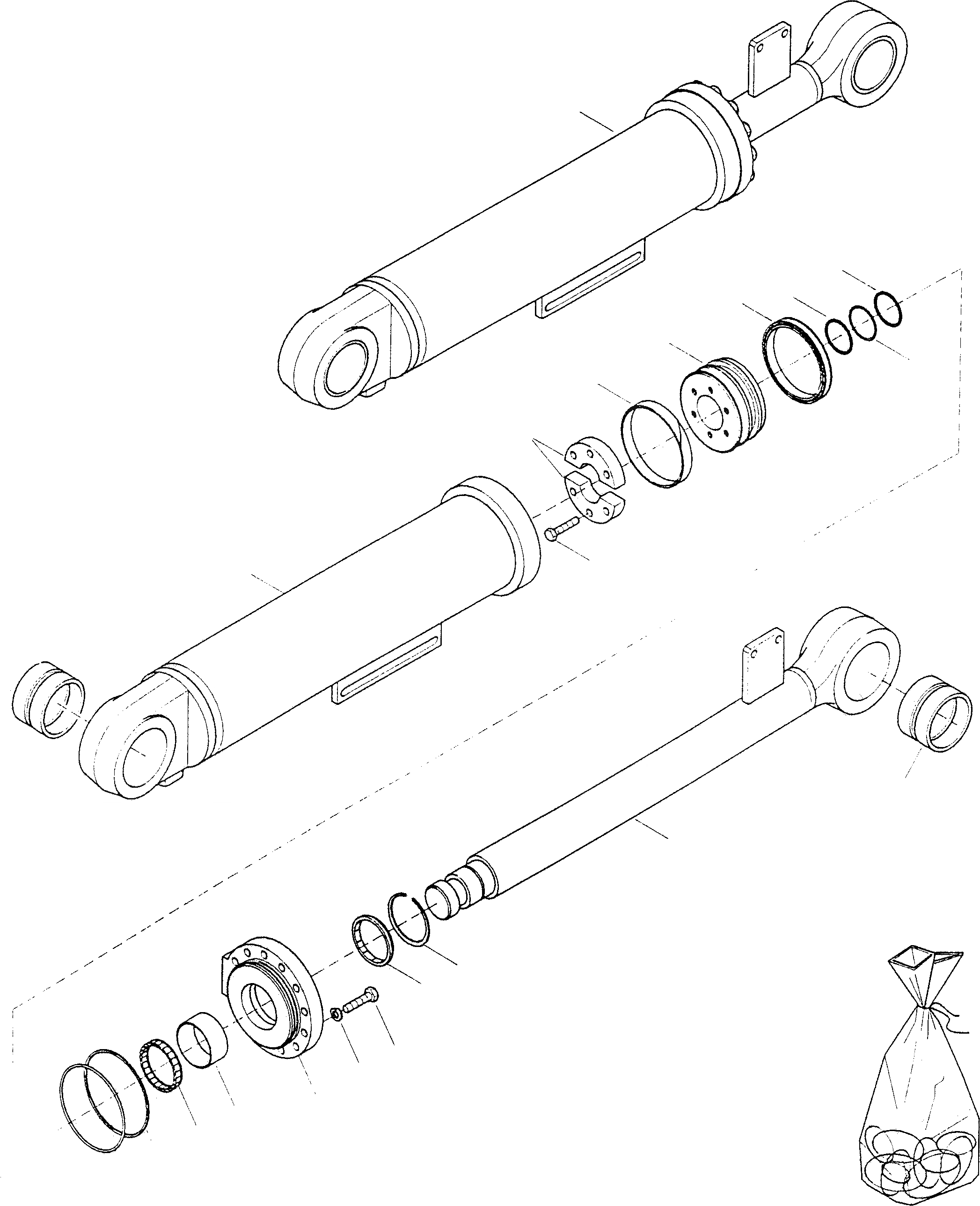 Схема запчастей Komatsu WA470-3 active - ЦИЛИНДР КОВША ГИДРАВЛИКА