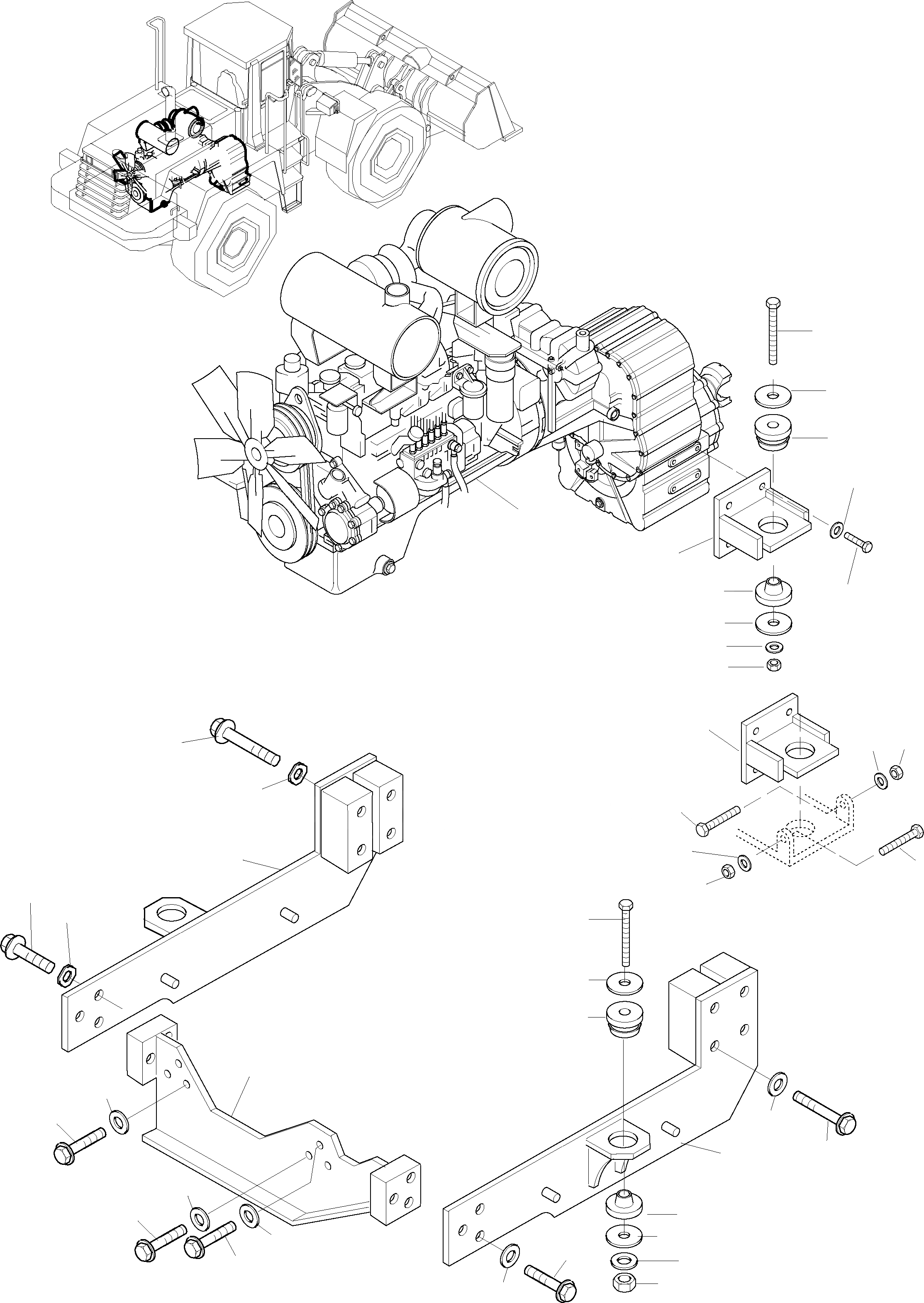 Схема запчастей Komatsu WA470-3 active - ДВИГАТЕЛЬ, КРЕПЛЕНИЕ ДВИГАТЕЛЯ ДВИГАТЕЛЬ, КРЕПЛЕНИЕ ДВИГАТЕЛЯ