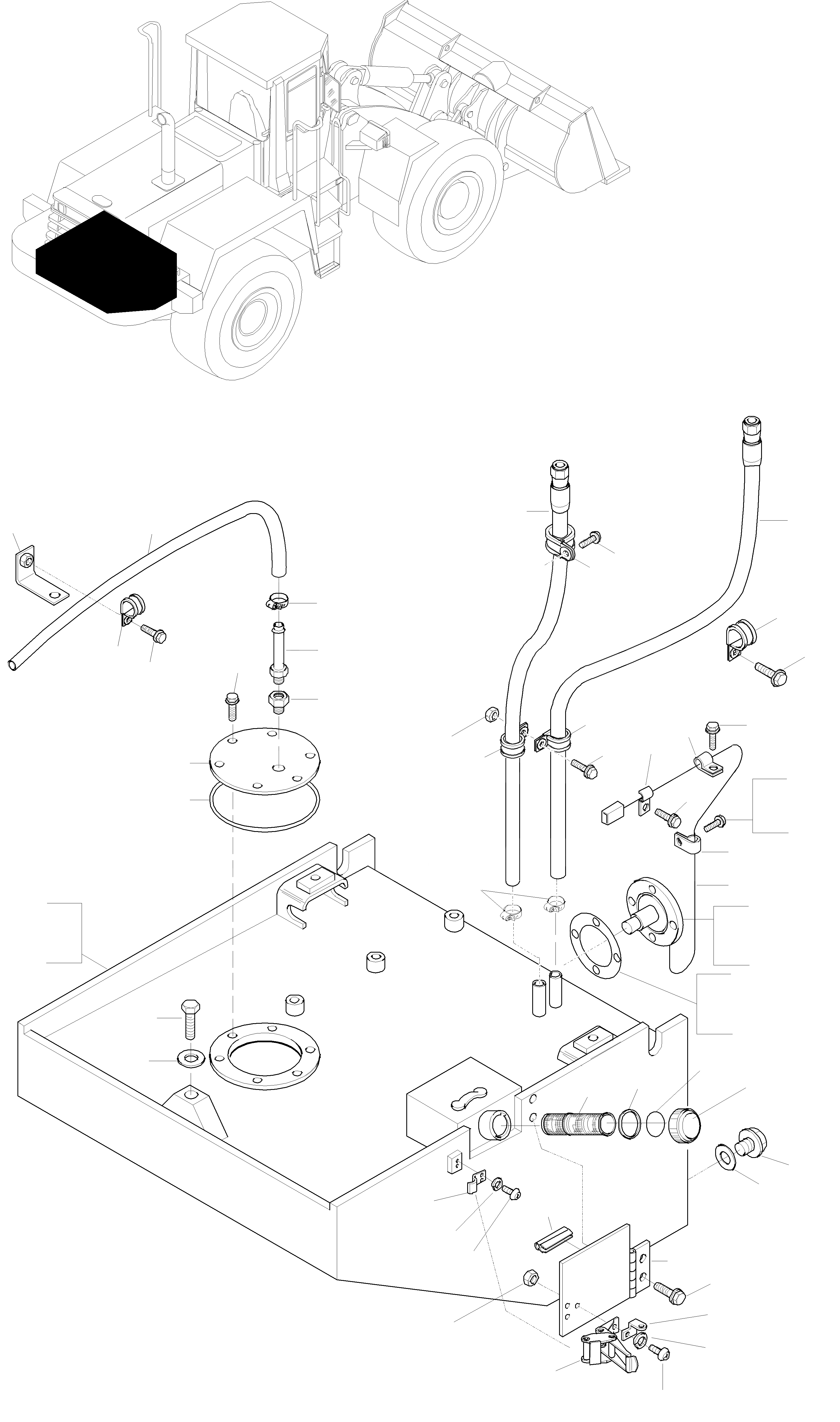 Схема запчастей Komatsu WA470-3 active - ТОПЛИВН. СИСТЕМА, PRE ФИЛЬТР. ДВИГАТЕЛЬ, КРЕПЛЕНИЕ ДВИГАТЕЛЯ