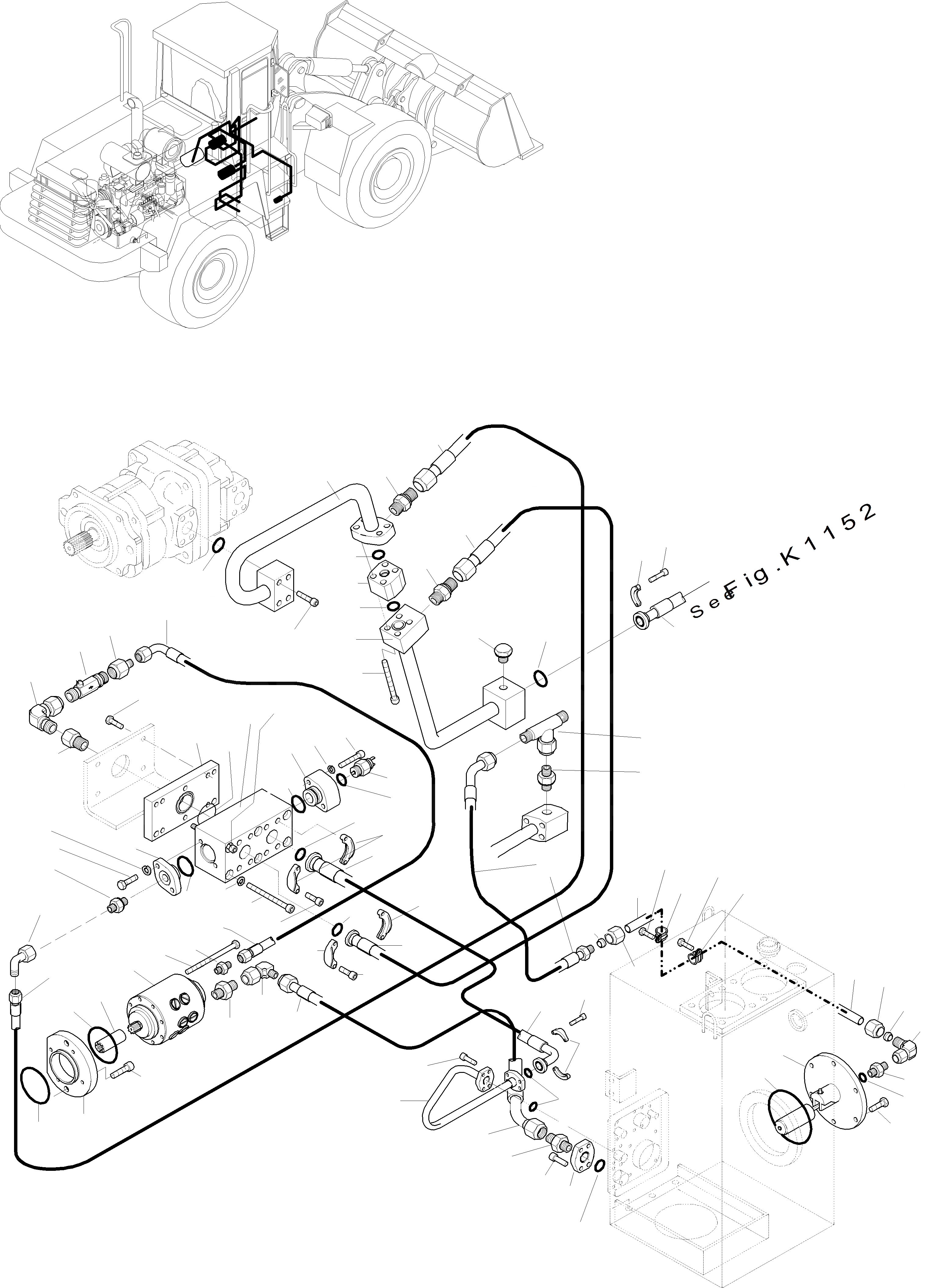 Схема запчастей Komatsu WA470-3 active - ЭКСТРЕНН. НАСОС РУЛЕВ. УПРАВЛ-Я И ТРУБЫS, ЧАСТЬ I 7 РУЛЕВ. УПРАВЛЕНИЕ