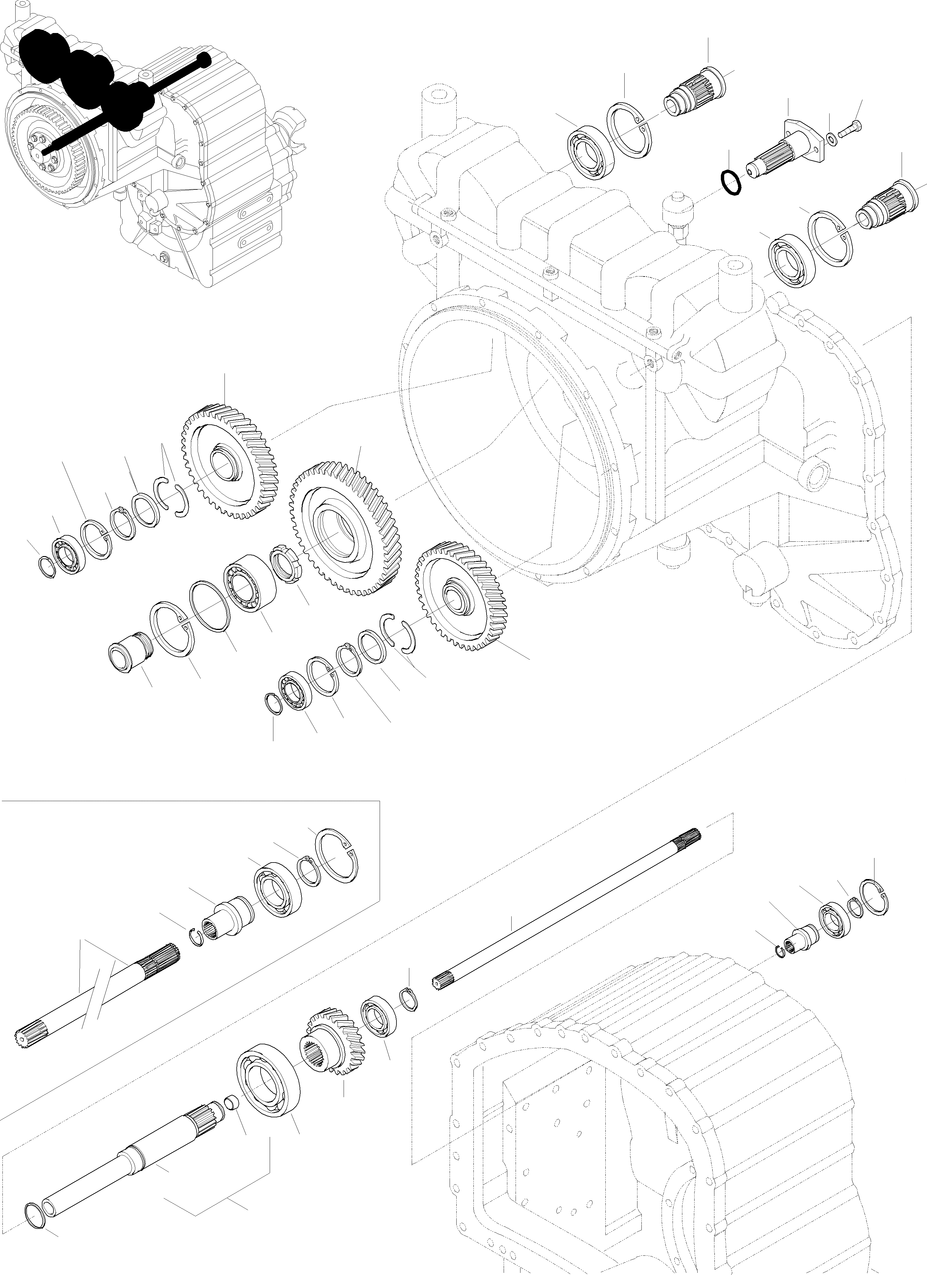 Схема запчастей Komatsu WA470-3 active - ПРИВОДS И ВАЛS, МЕХ-М ОТБОРА МОЩН-ТИ ТРАНСМИССИЯ, КРЕСТОВИНА