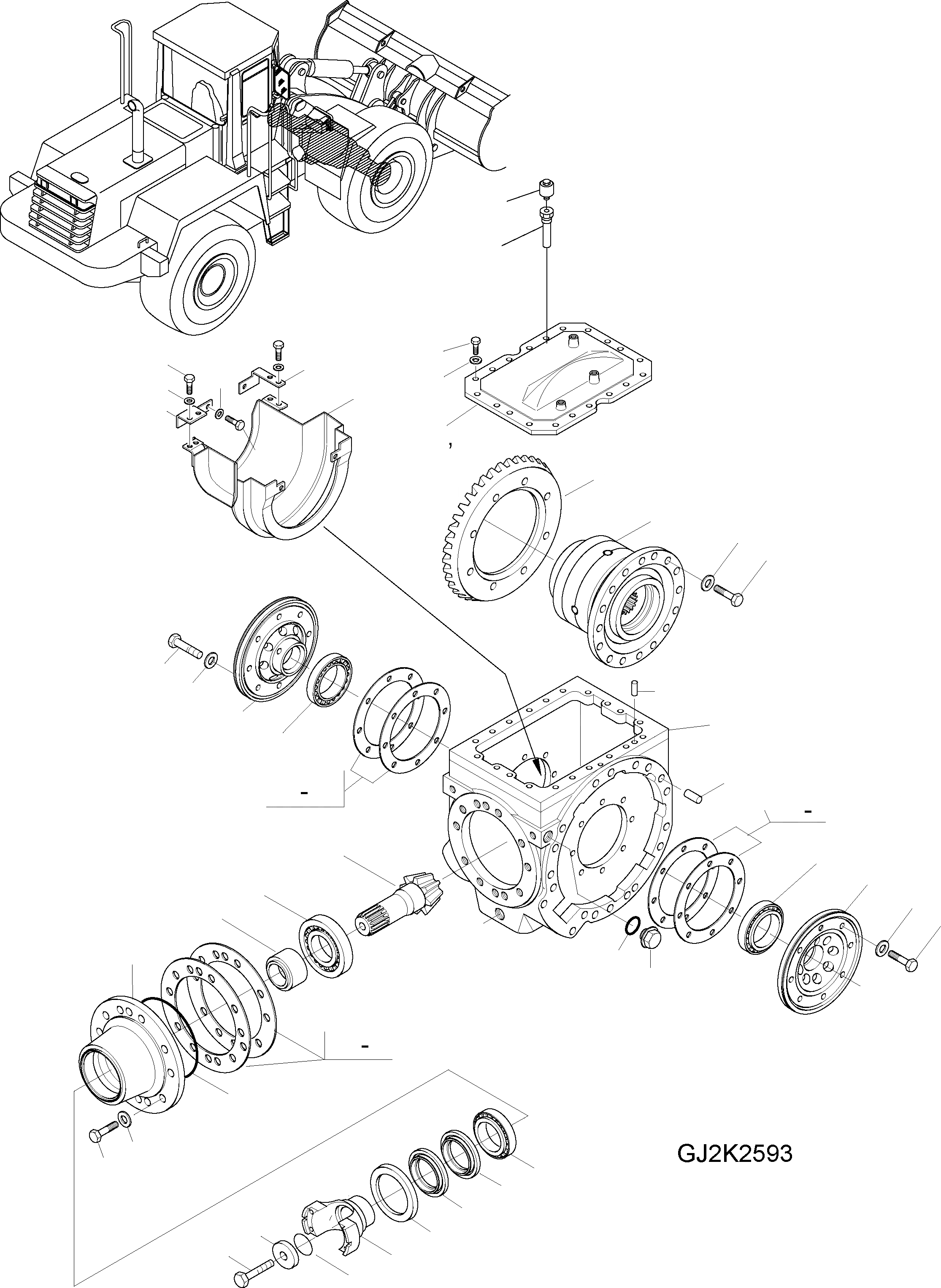 Схема запчастей Komatsu WA470-5 - МОСТ INSERT 8 ПЕРЕДНИЙ МОСТ