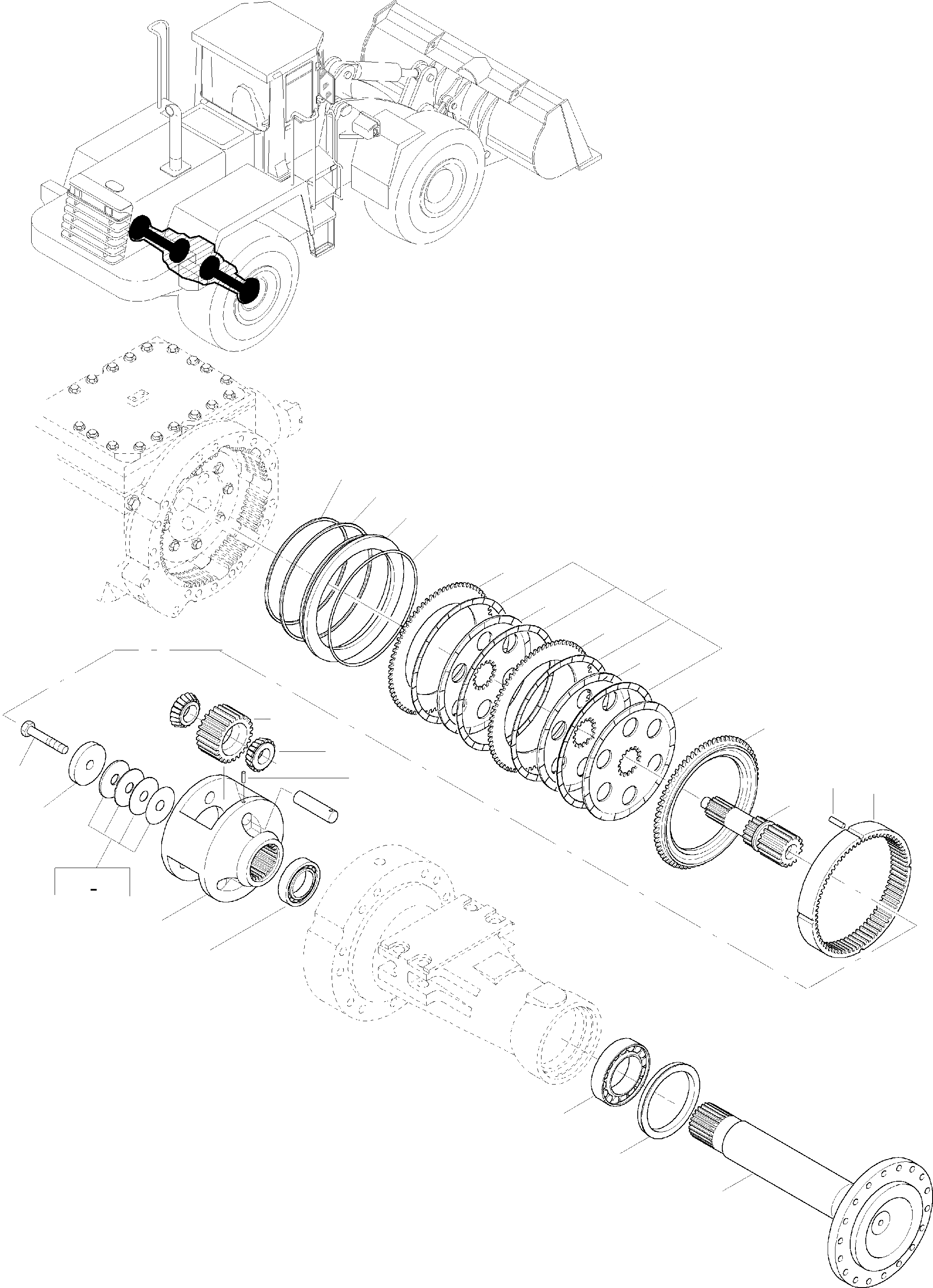 Схема запчастей Komatsu WA470-5 - ТОРМОЗ. ЗАДН. МОСТ
